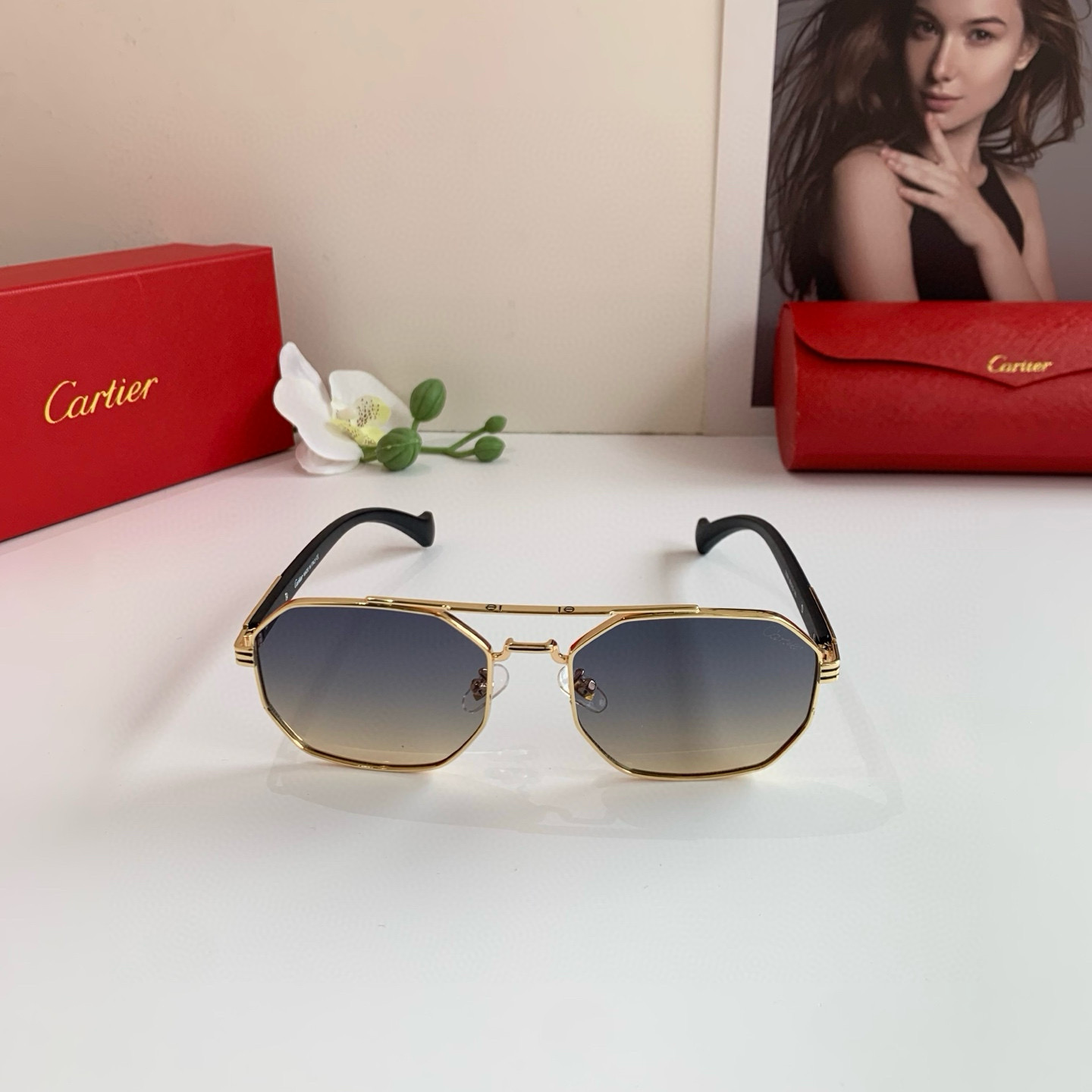 P280 Cartier Cartier Cartier, the new square sunglasses - 图片 4