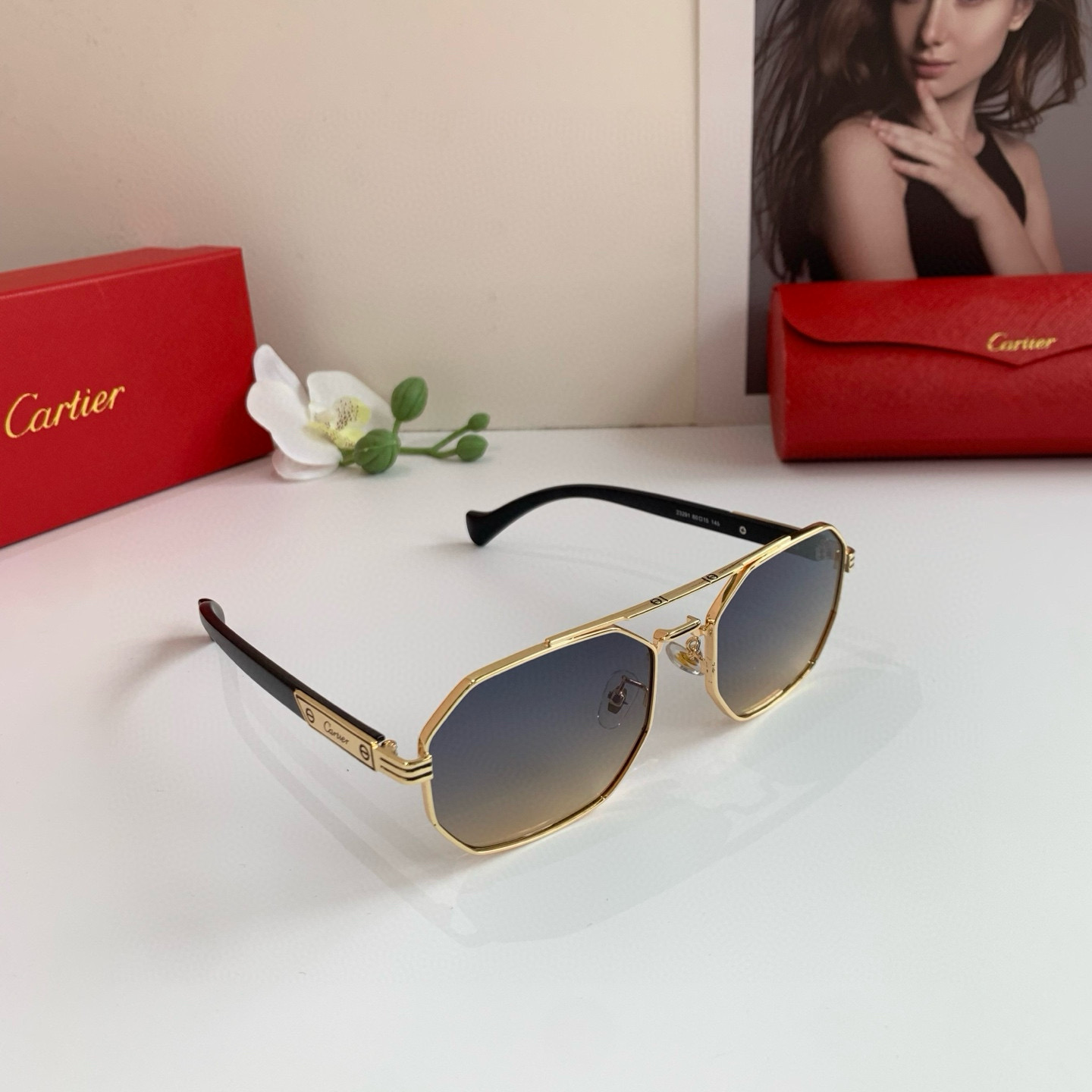 P280 Cartier Cartier Cartier, the new square sunglasses - 图片 1