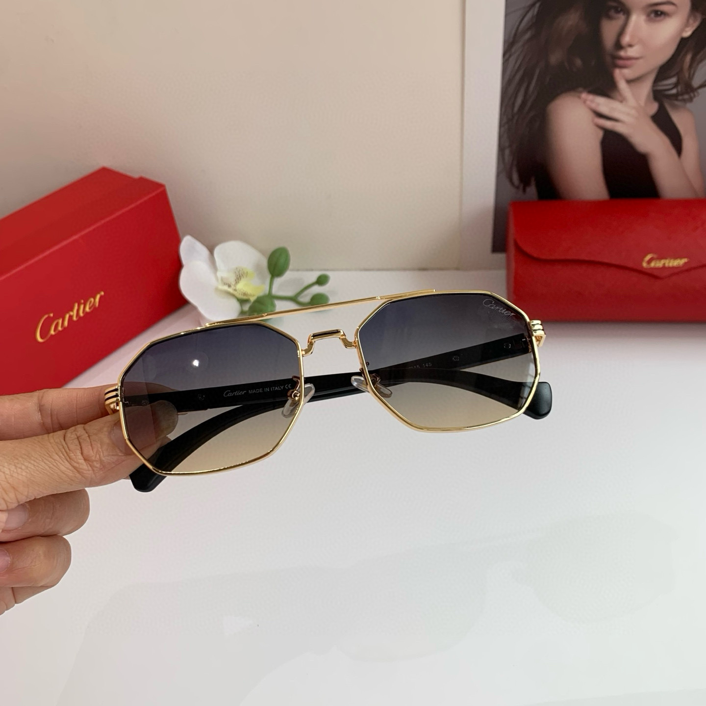 P280 Cartier Cartier Cartier, the new square sunglasses - 图片 3