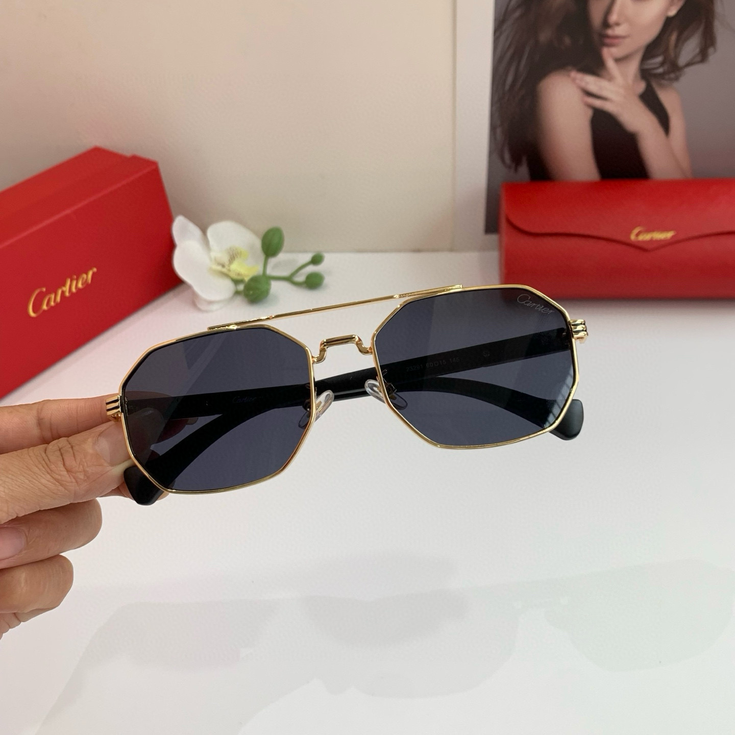 P280 Cartier Cartier Cartier, the new square sunglasses - 图片 3