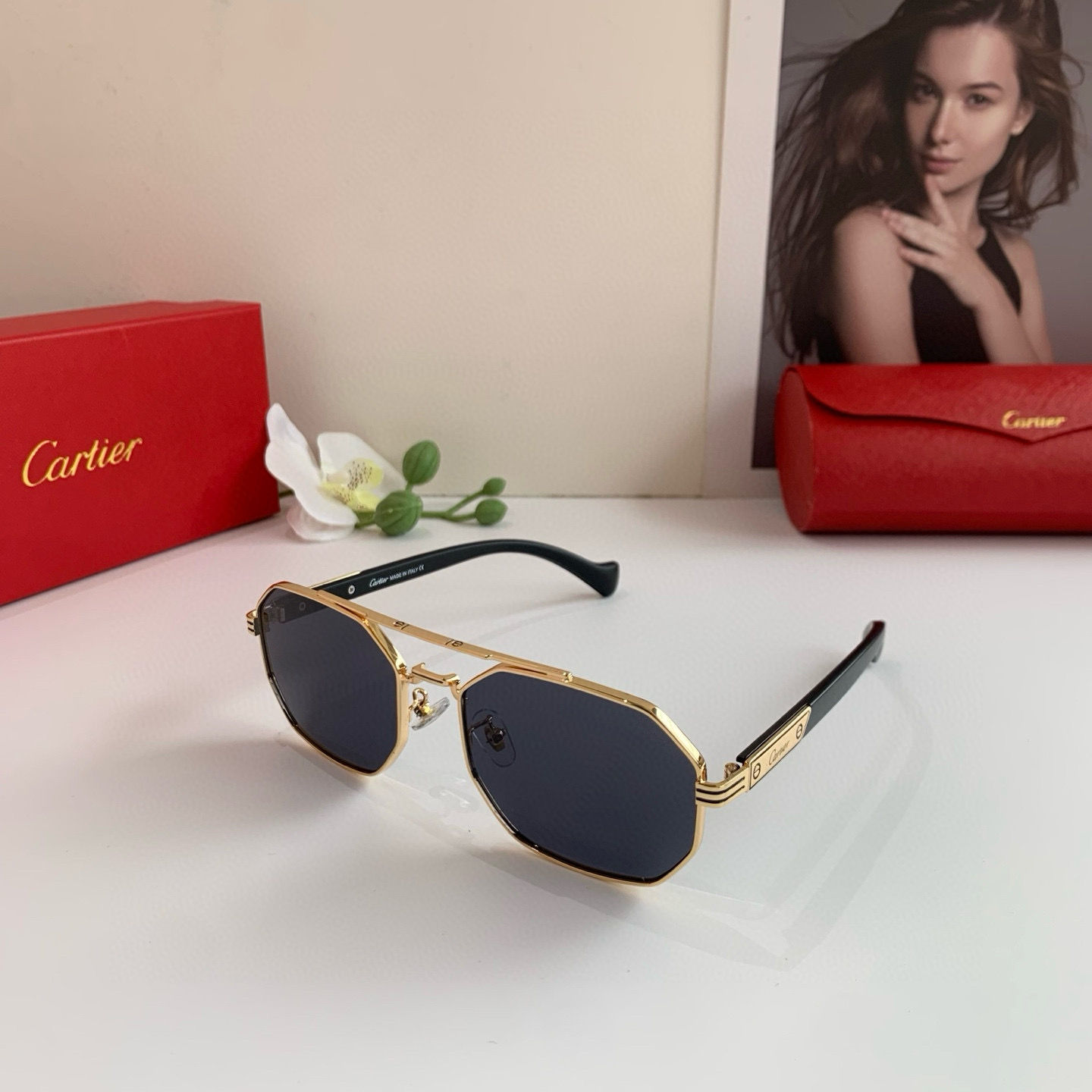 P280 Cartier Cartier Cartier, the new square sunglasses - 图片 2