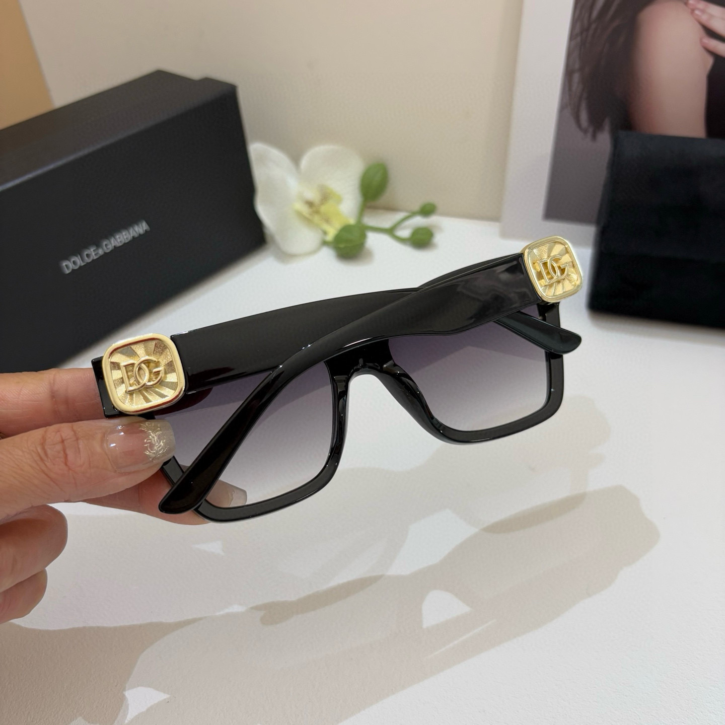 p280 DG Duggarbana, new fashion net red frame sunglasses. Traveler sunglasses - 图片 5