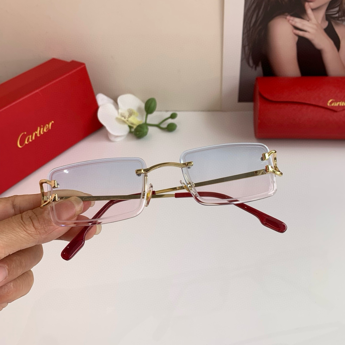 P245 Cartier’s new Cartier high-end glasses. Fashion-tide sunglasses - 图片 3