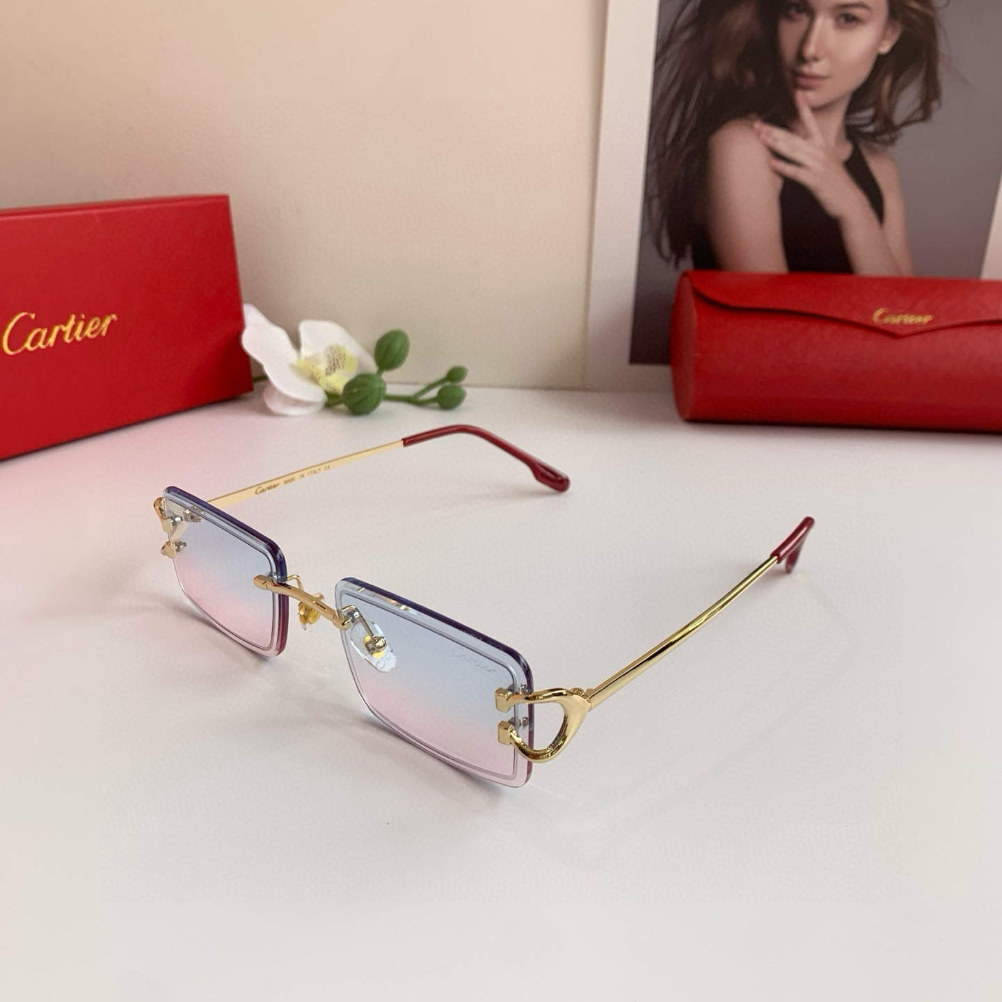 P245 Cartier’s new Cartier high-end glasses. Fashion-tide sunglasses - 图片 2