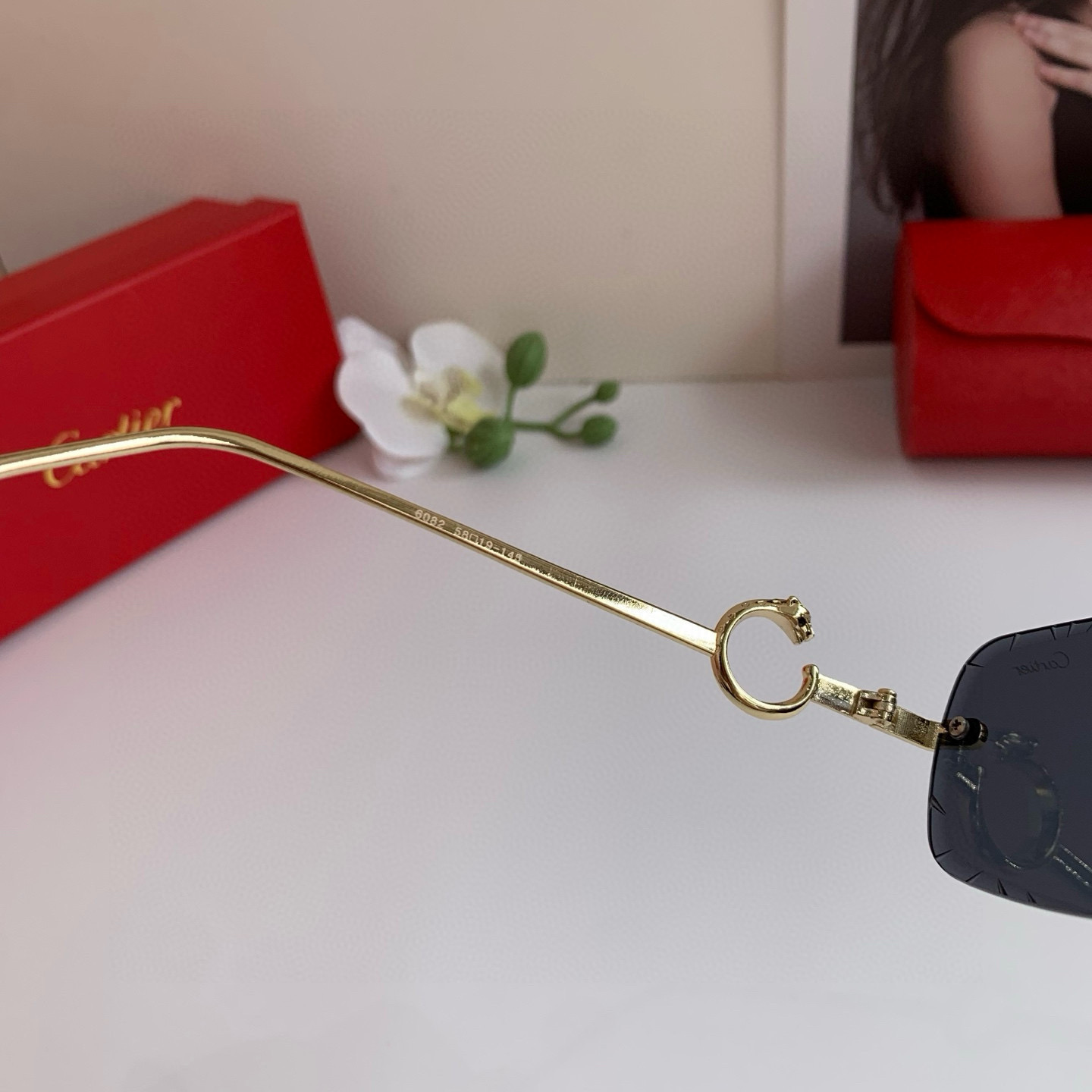 P280 Cartier’s new Cartier high-end box glasses, fashion-and-tide sunglasses driving outdoors - 图片 7
