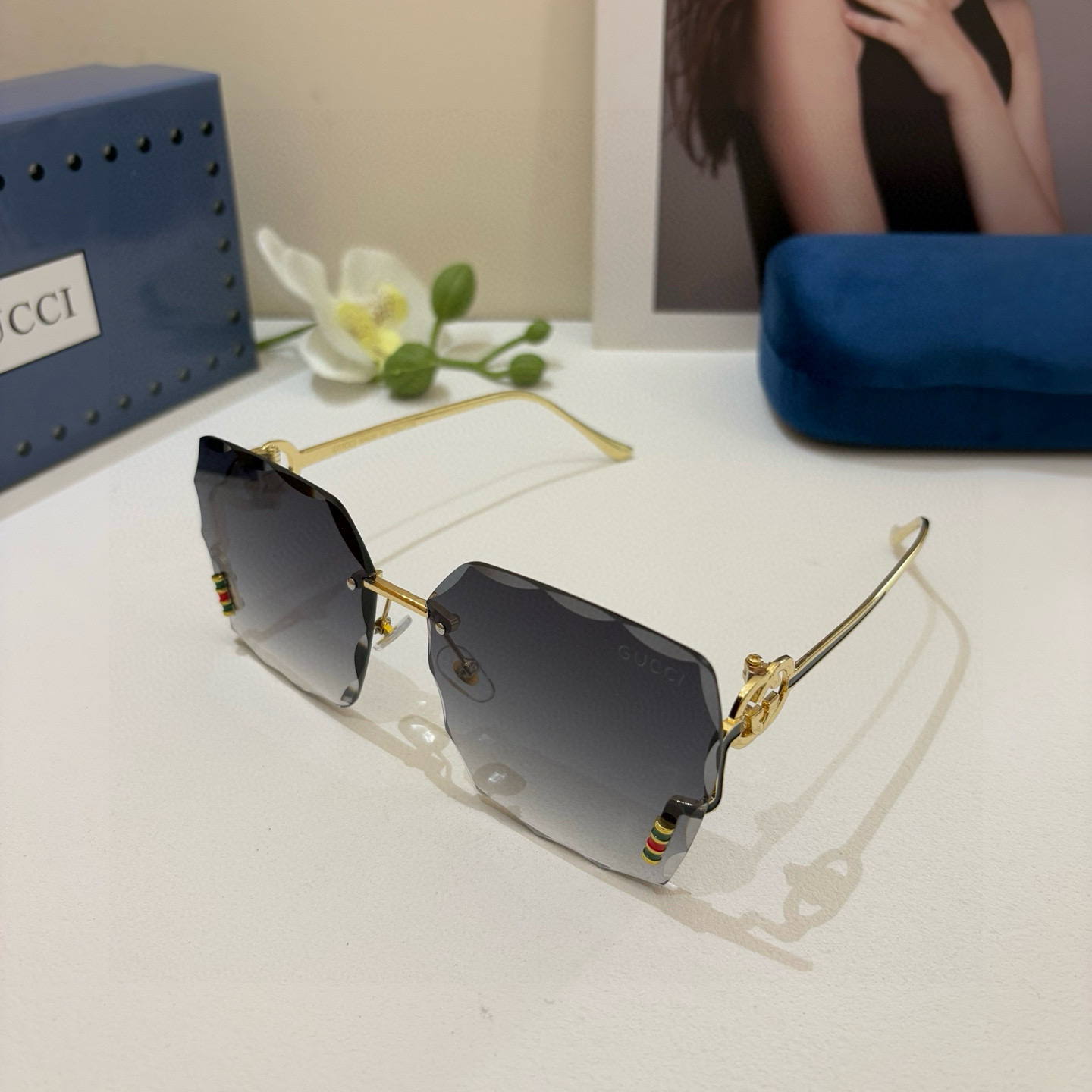 “High-Quality Comfort: Gucchi’s Trendy Red-Tide Sunglasses for Spring 2025” - 图片 2