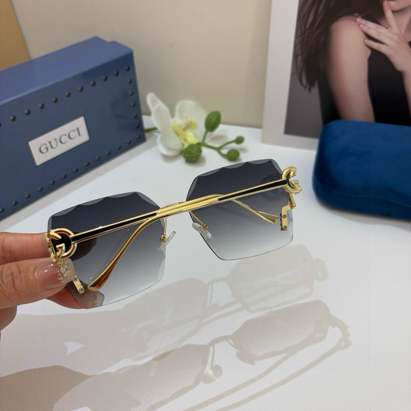 “High-Quality Comfort: Gucchi’s Trendy Red-Tide Sunglasses for Spring 2025” - 图片 4