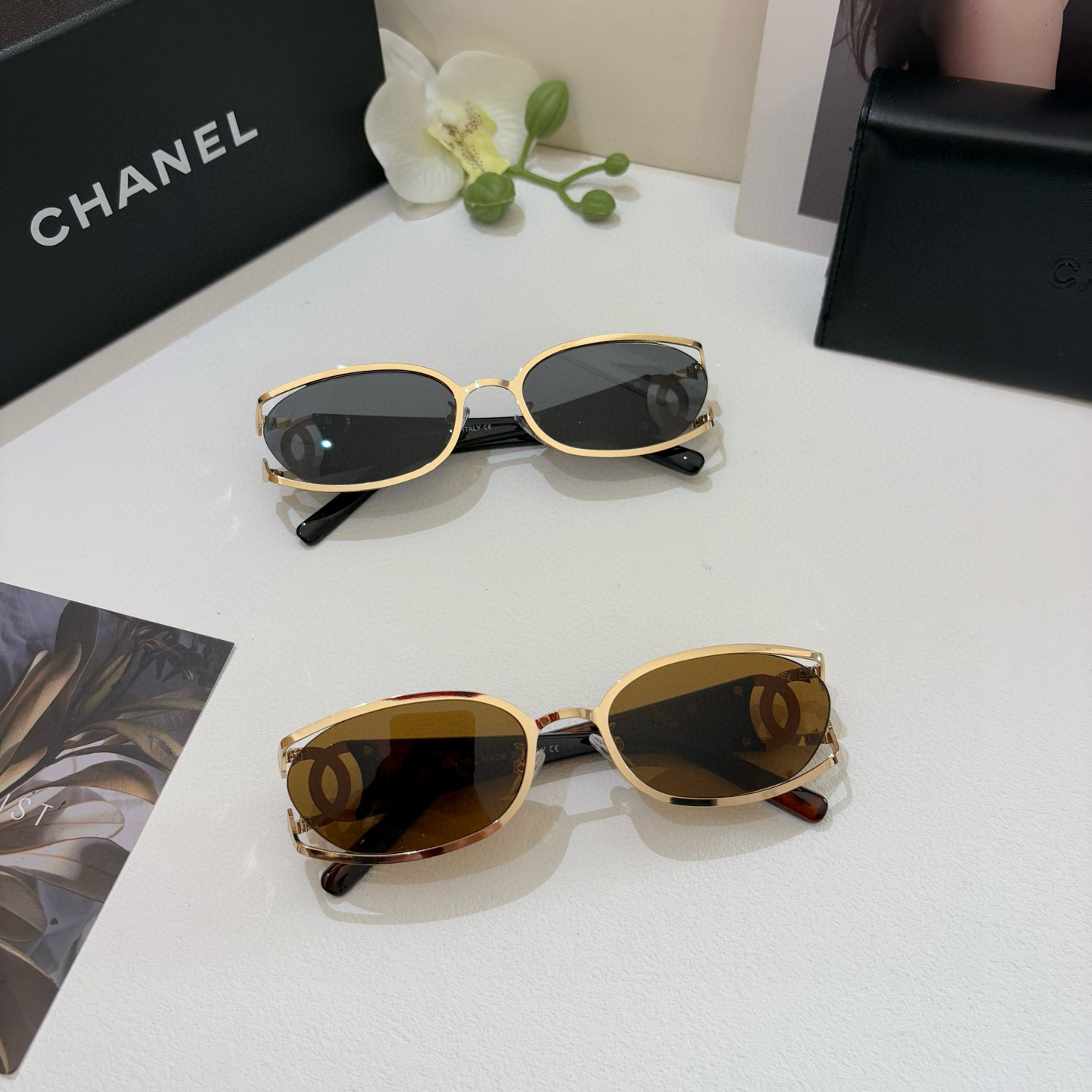 p95
CHANEL香奈儿 新款欧美猫眼防晒太阳镜，新款时尚风遮阳眼镜，潮流街拍ins风墨镜！