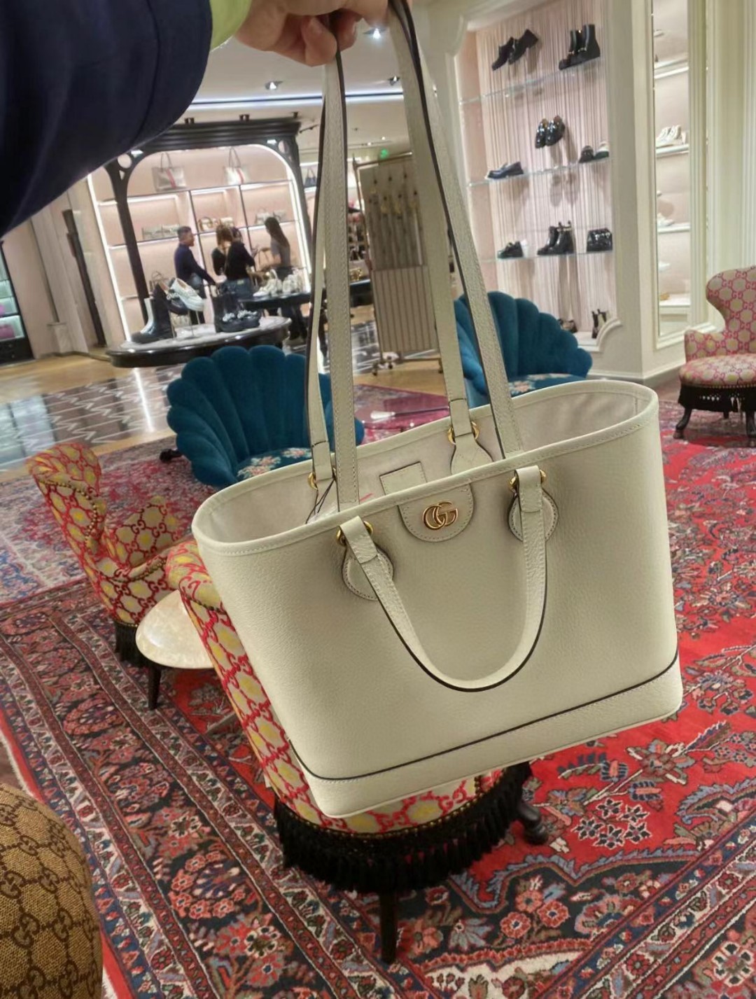 Gucci750394 new Gucci 23 tote shopping bag, and the classic double G will never go out of style, large capacity, good appearance, and super durab