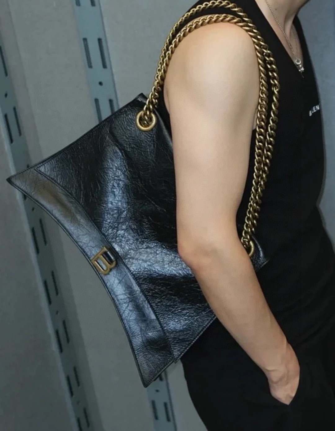 Balenciaga Large original cowhide black with premium sheepskin lining