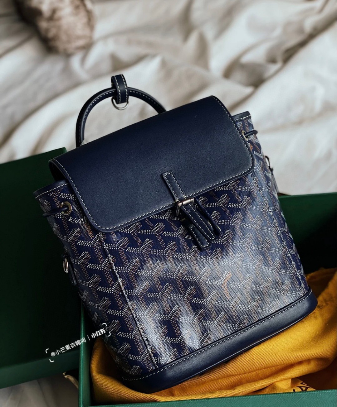 Goyard dog tooth backpack
