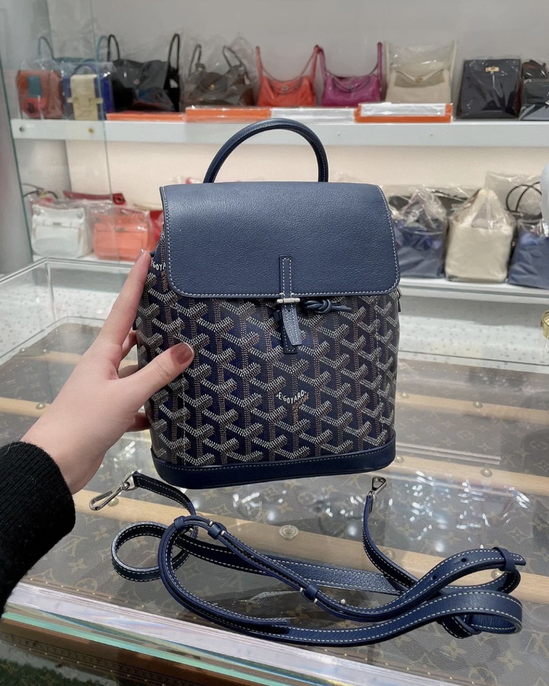 Goyard dog tooth backpack