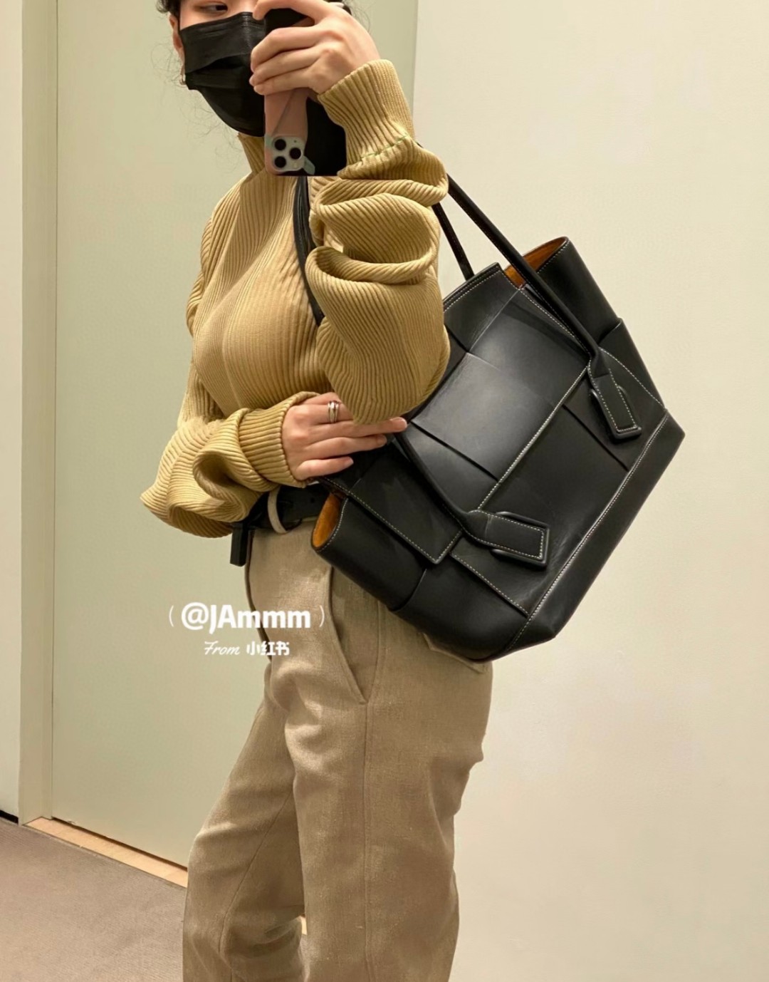 Bottega Veneta Bv large plaid series Arco48, the latest top-quality original cowhide, full leather inside and outside, with complete packaging, b