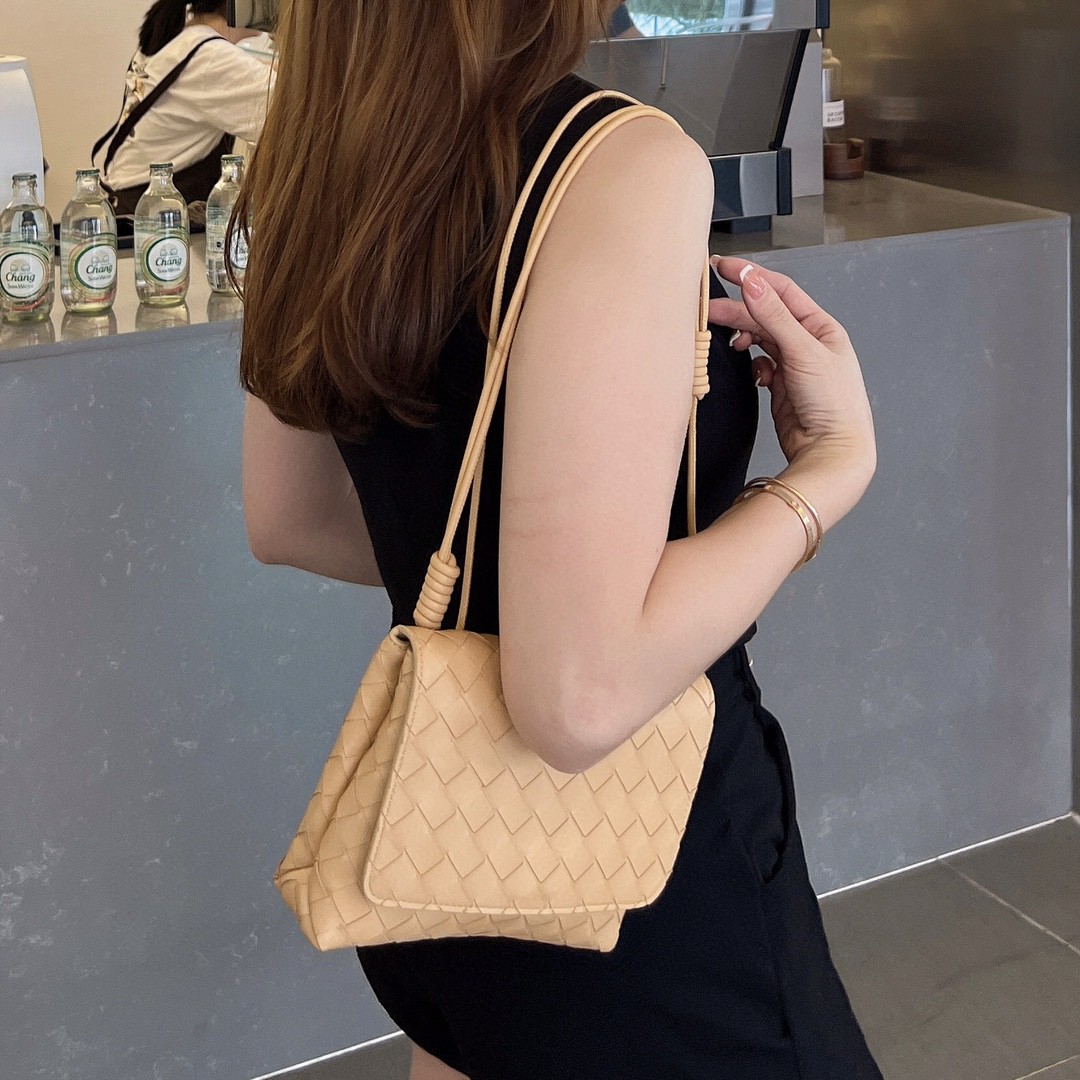 Bottega Veneta Bv new mini crossbody bag almond color
