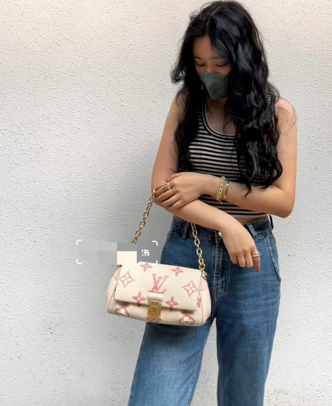 Louis Vuitton Favorite Series Officially on sale M45813 46393 Cream white with blue Cream white with purple Embossed silk screen I dont need to p