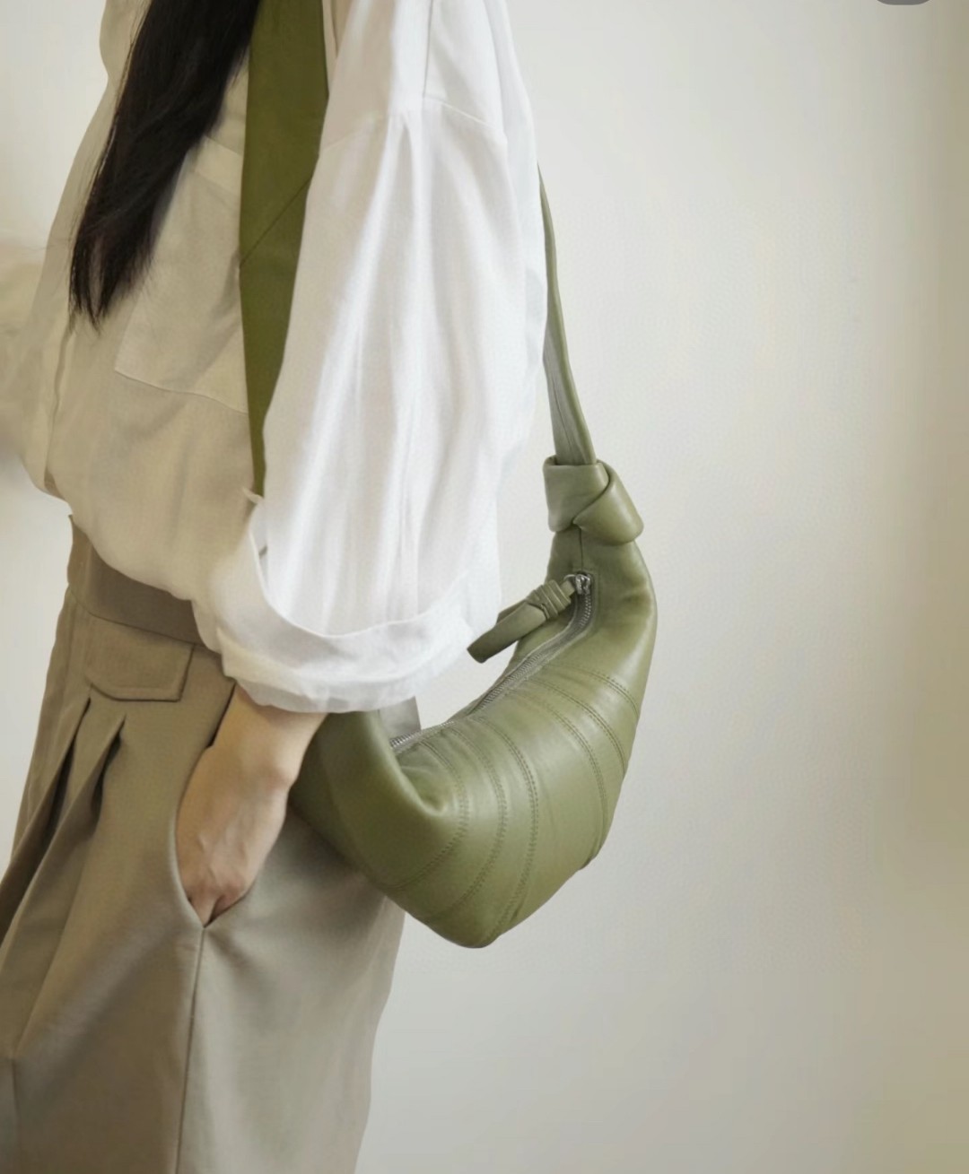 Original factory shipped Lemaire croissant, mouse green