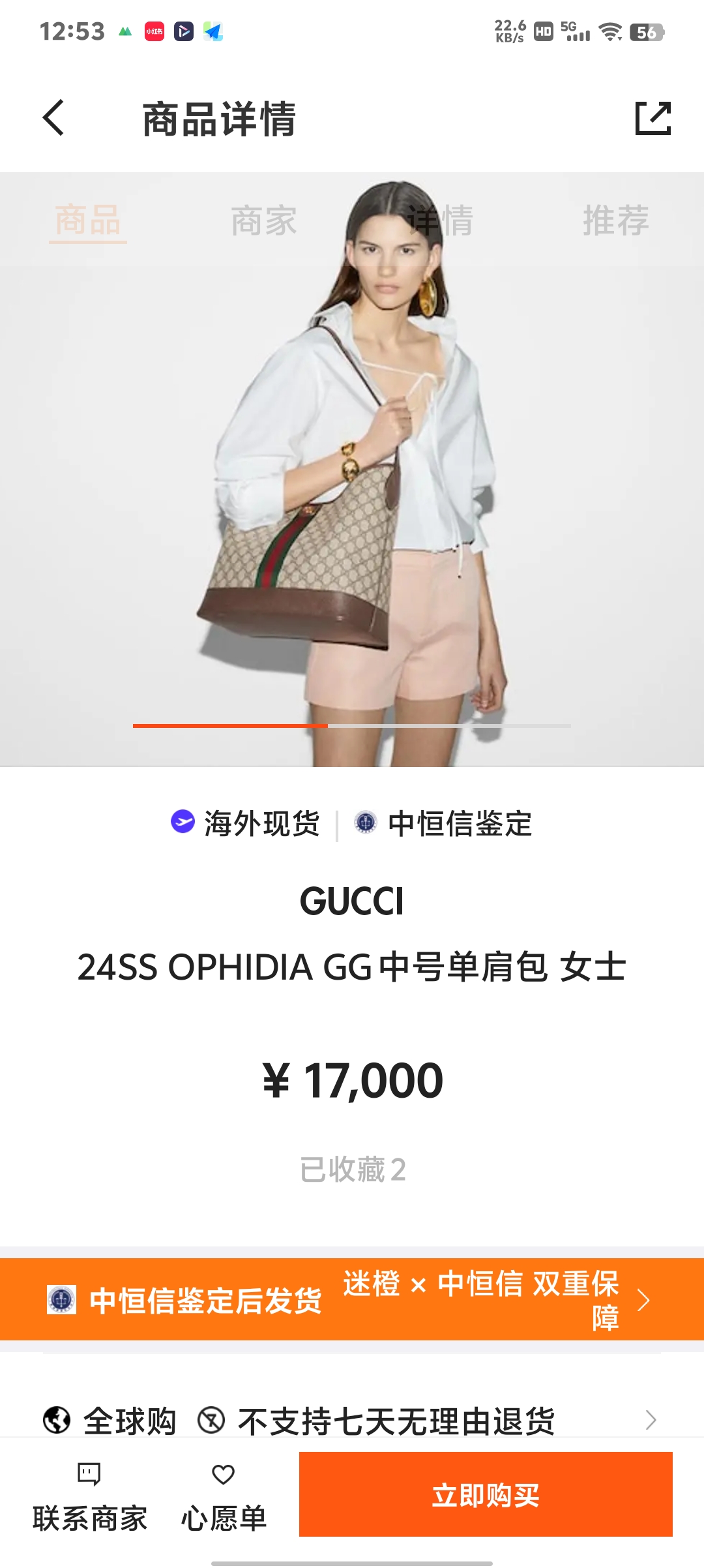 Gucci Comparison between medium and small
