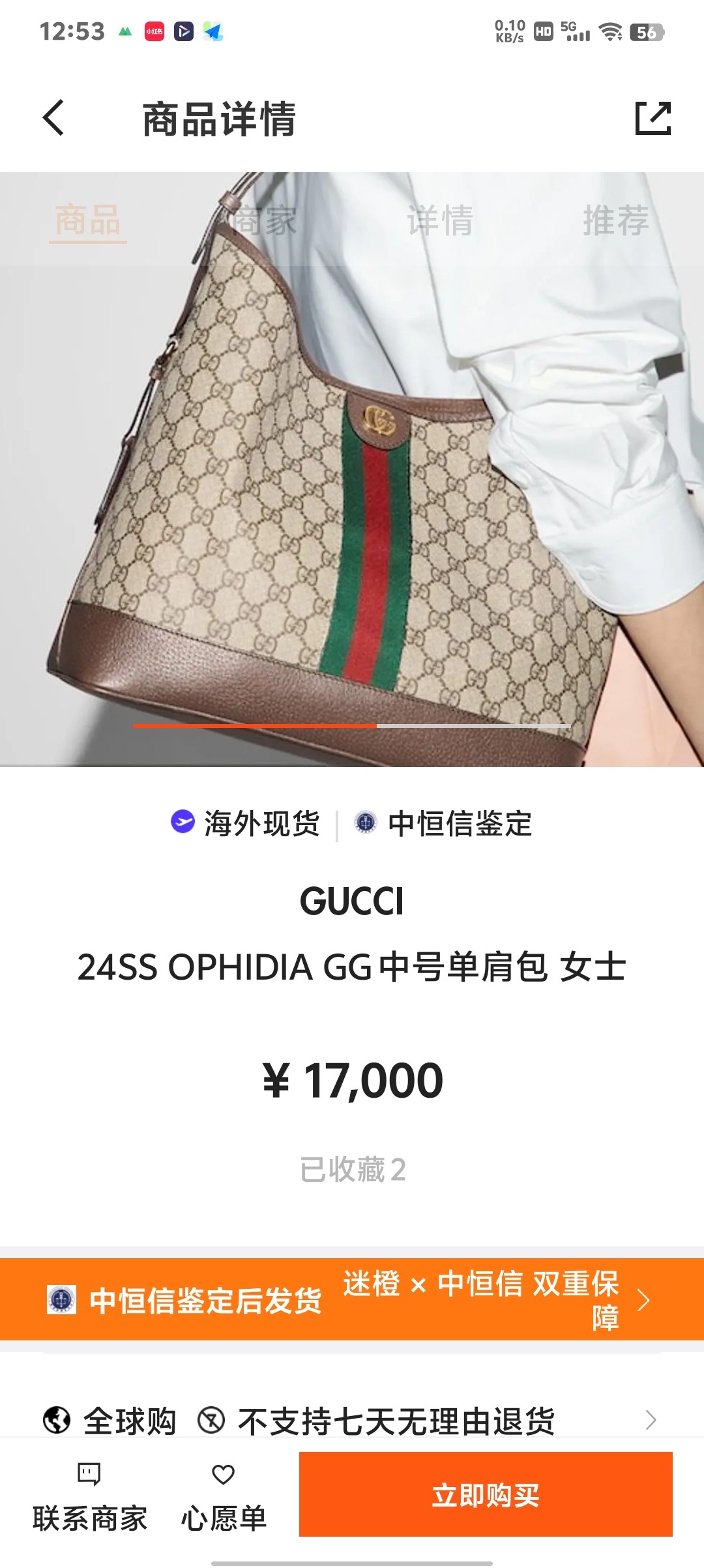 Gucci Comparison between medium and small