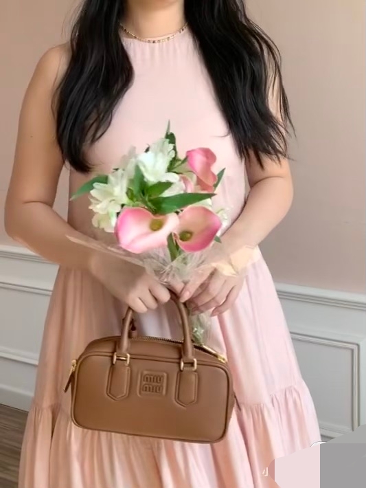 Miu Miu 5BB142 Caramel MiuMiu | Small brown new bowling ball