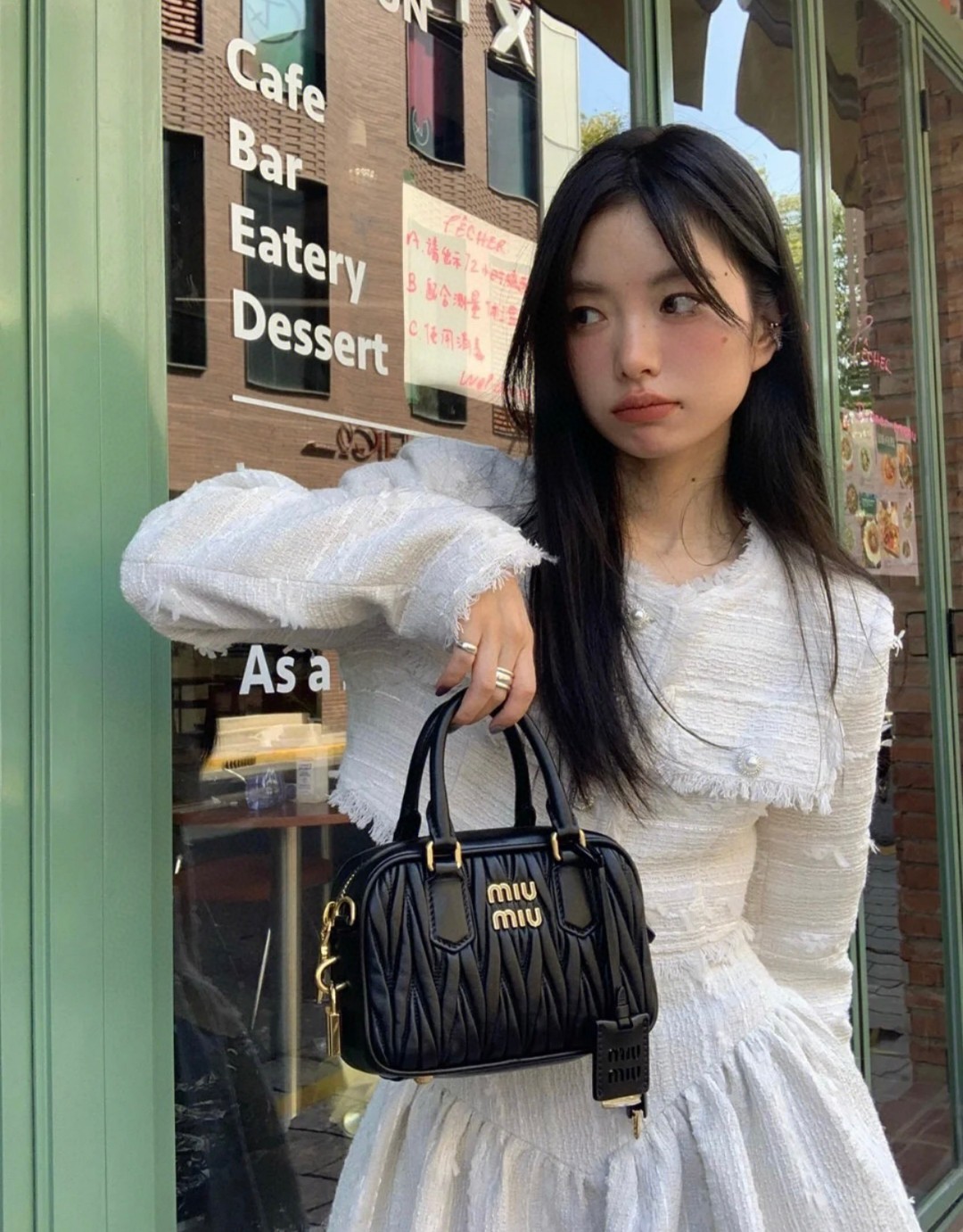 Miu Miu MiuMiu|Small and medium size pleated black so hot