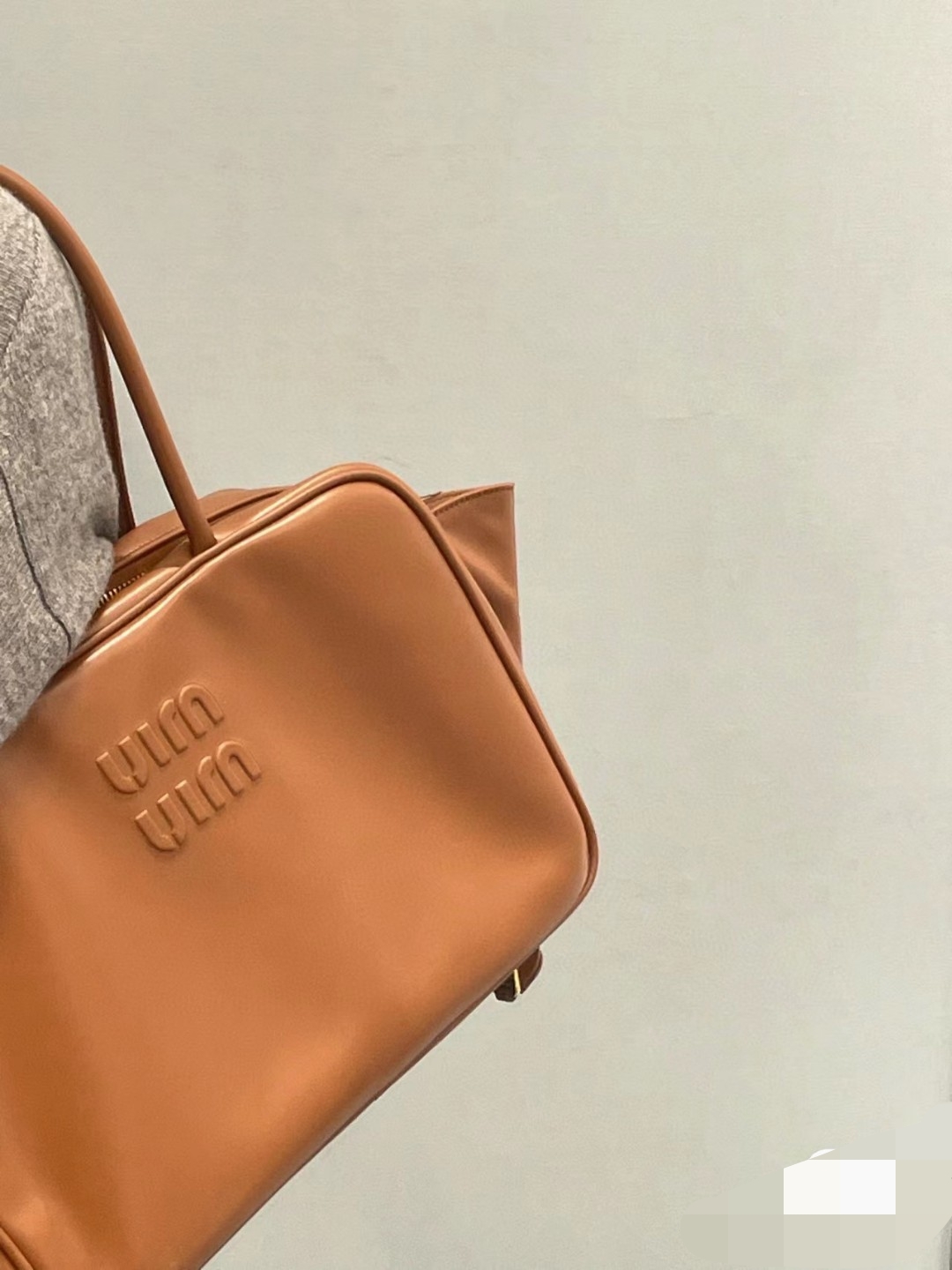 Miu Miu Briefcase 117 brown cowhide