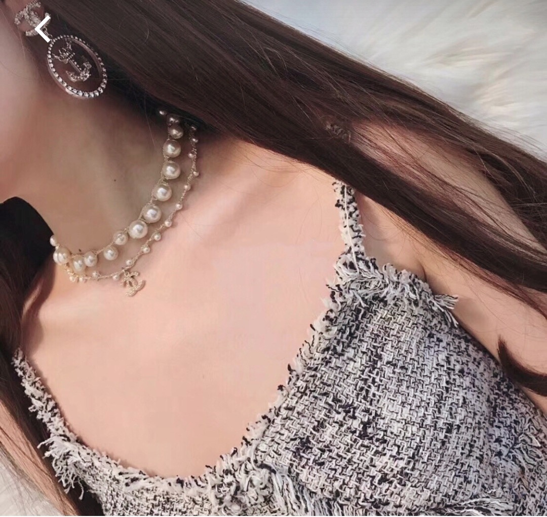 Chanel高品质️爆款双层珍珠项链一比一定制每一个细节都很精细自购官网开模这款设计非常美轮美奂打结缠绕