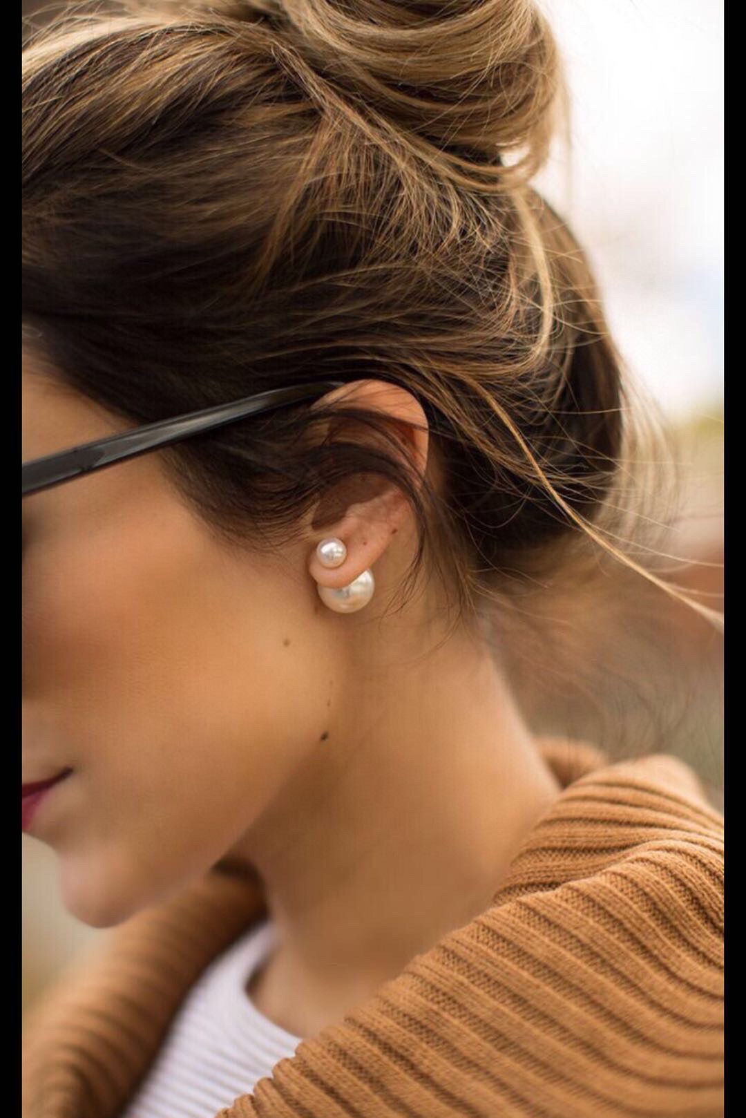 Dior Classic Double Bead Stud Earrings - Comprehensive 9