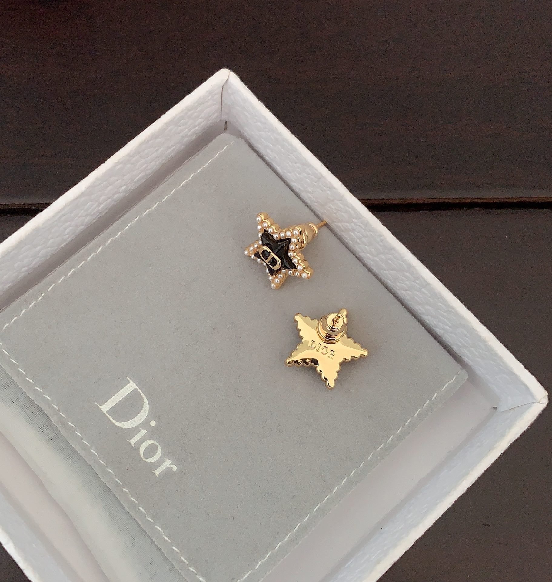 D*or 最新款🆕🆕黑色五角星cd耳钉】一致ZP黄铜材质 4