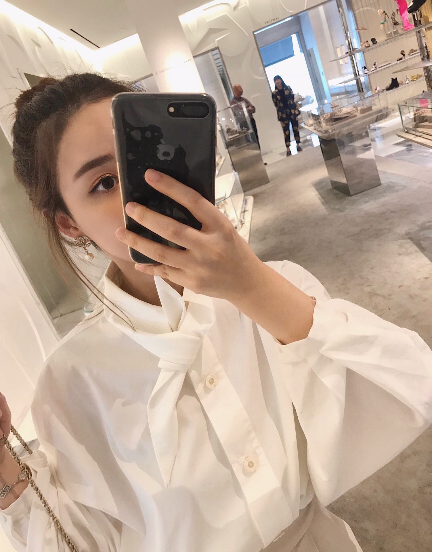  CHANEL 小香双排钻双c珍珠耳钉，高端品质，专柜同材质，真正黄铜，离子电镀，925银针，独家实拍图