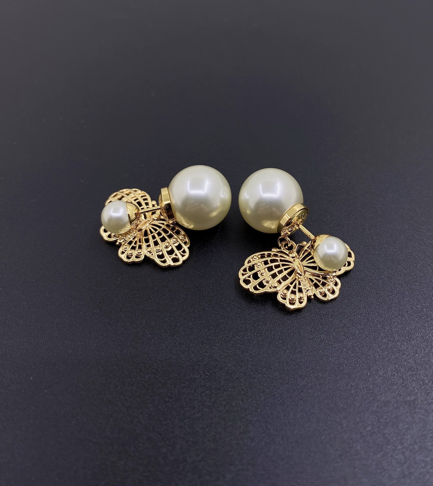 Dior Серьги латунь жемчуг