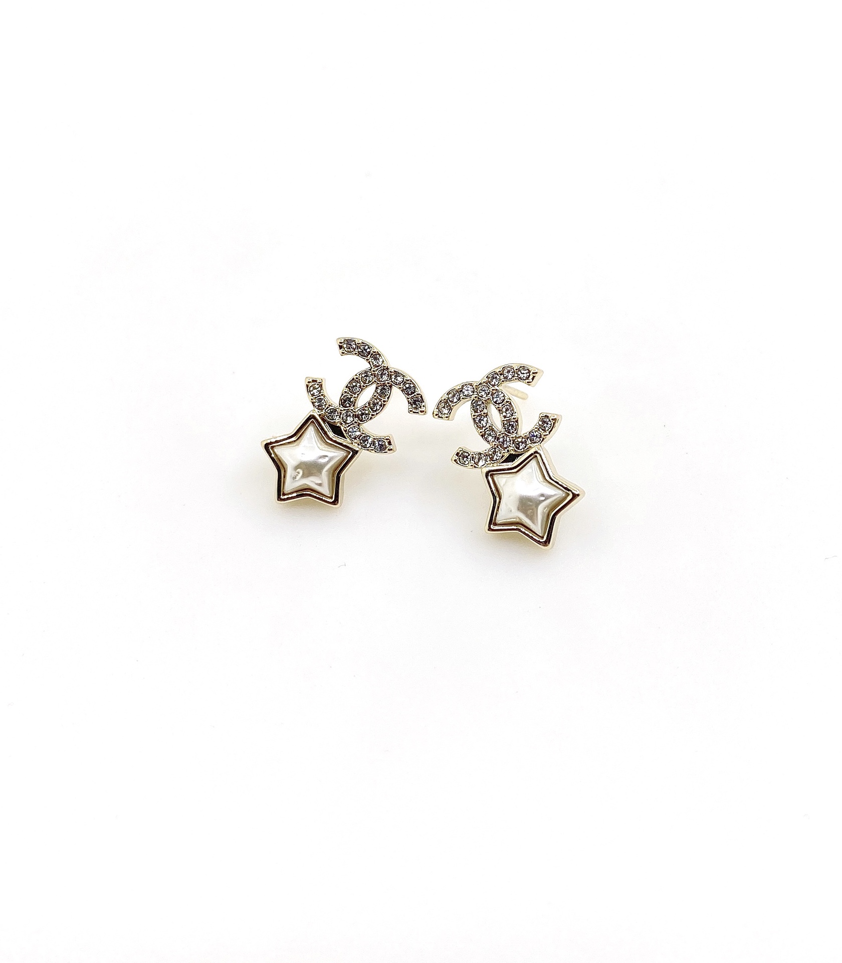 NO:107381,ch*nel latest resin five-pointed star earrings] consistent ZP brass material, jewelry quality19860909ch*nel 最新款树脂五角星耳钉】一致ZP黄铜材质,饰品精品,Jewelry