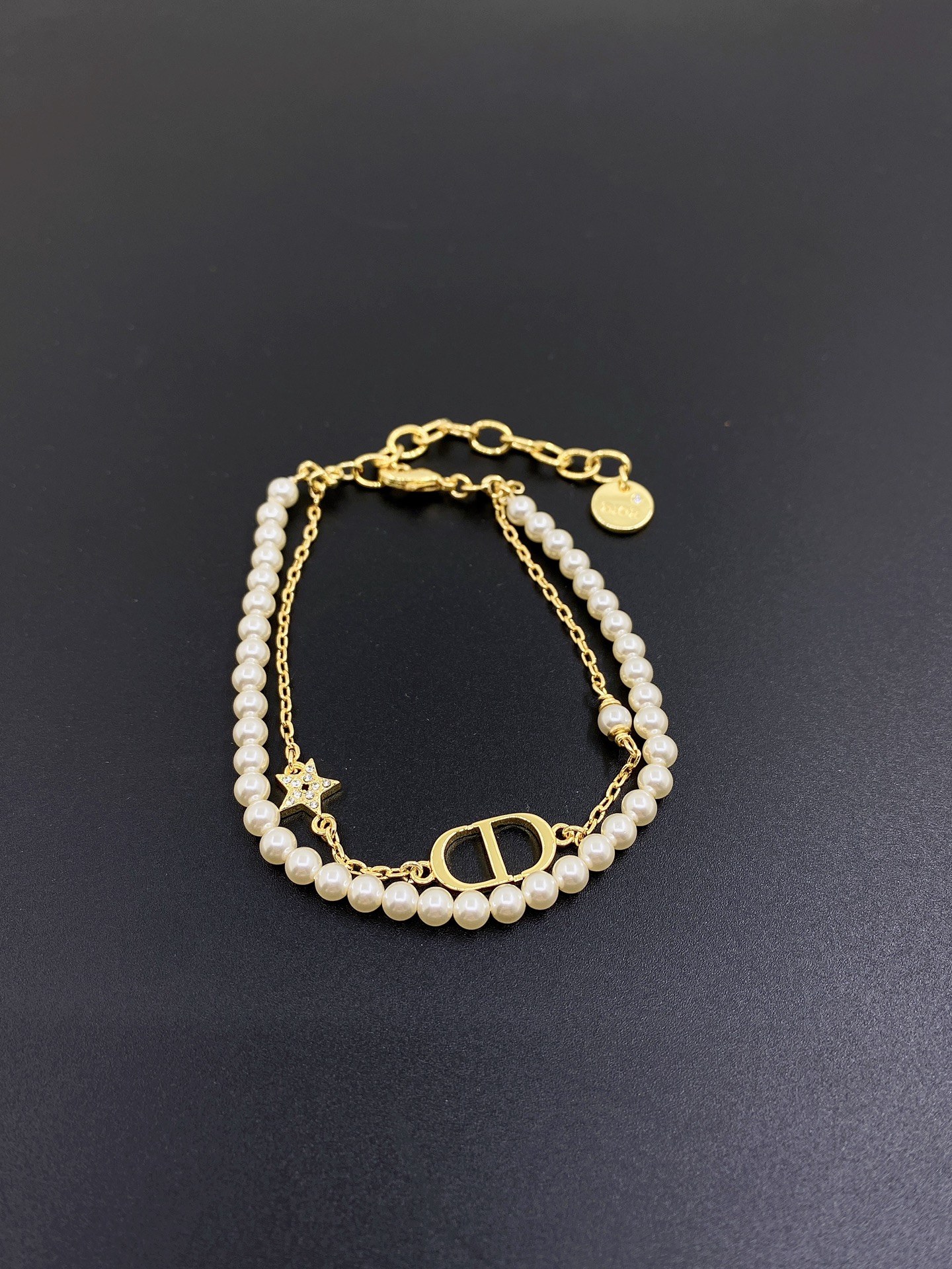 NO:111627,D*or latest pearl double-layer bracelet] consistent ZP brass material, jewelry quality, bracelet19860909D*or 最新款珍珠双层手链】一致ZP黄铜材质,饰品精品,bracelet,Jewelry