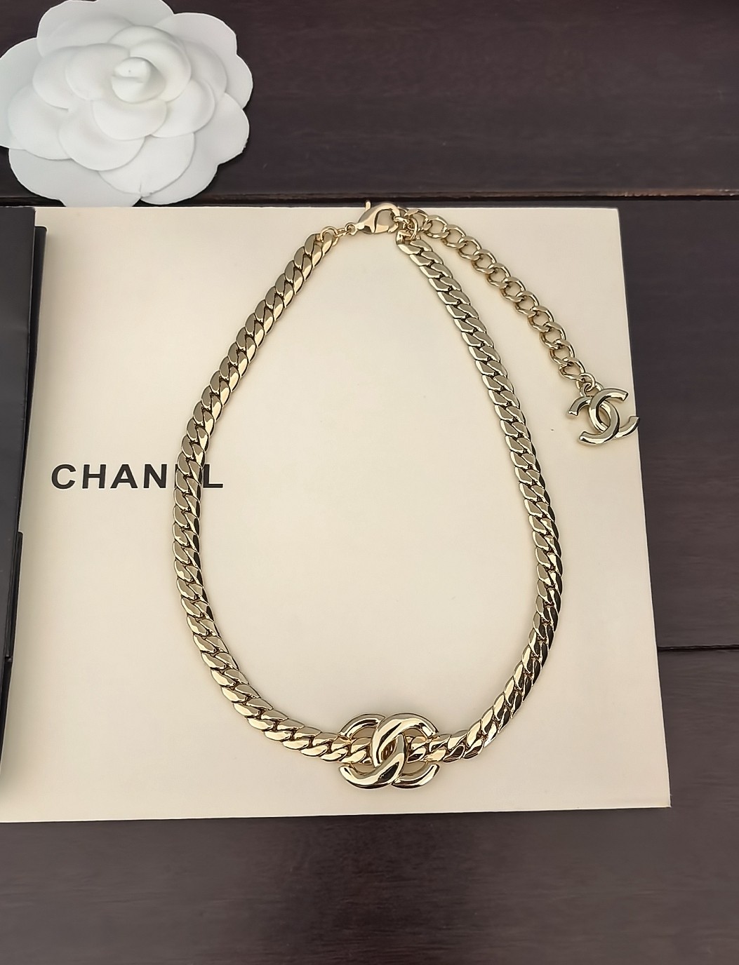  ch*nel  最新款🆕🆕浅金链条胸针】一致专柜🆕黄铜材质