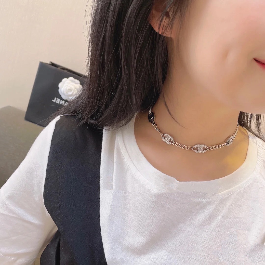  C家双色CC项链 同款材质