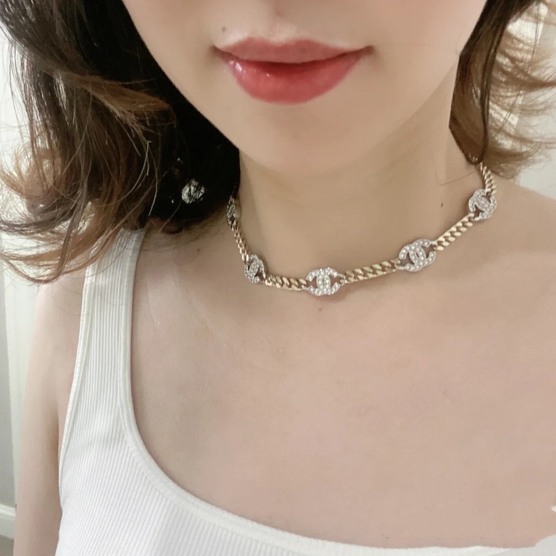  C家双色CC项链 同款材质