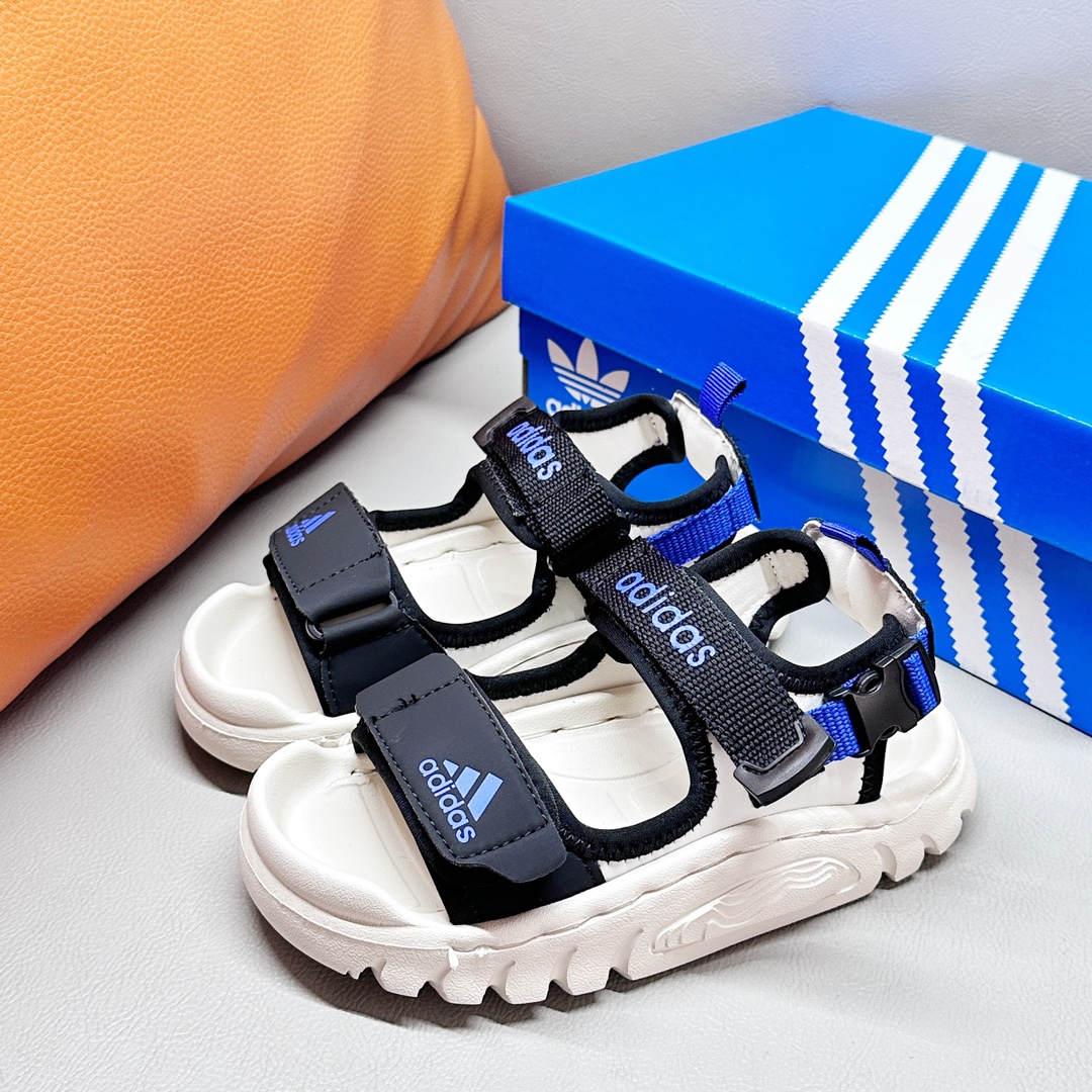 @130 Sandalias deportivas para niños de los outlets oficiales de Adidas, ¡un éxito rotundo! Modelo de punta cerrada, fr…
