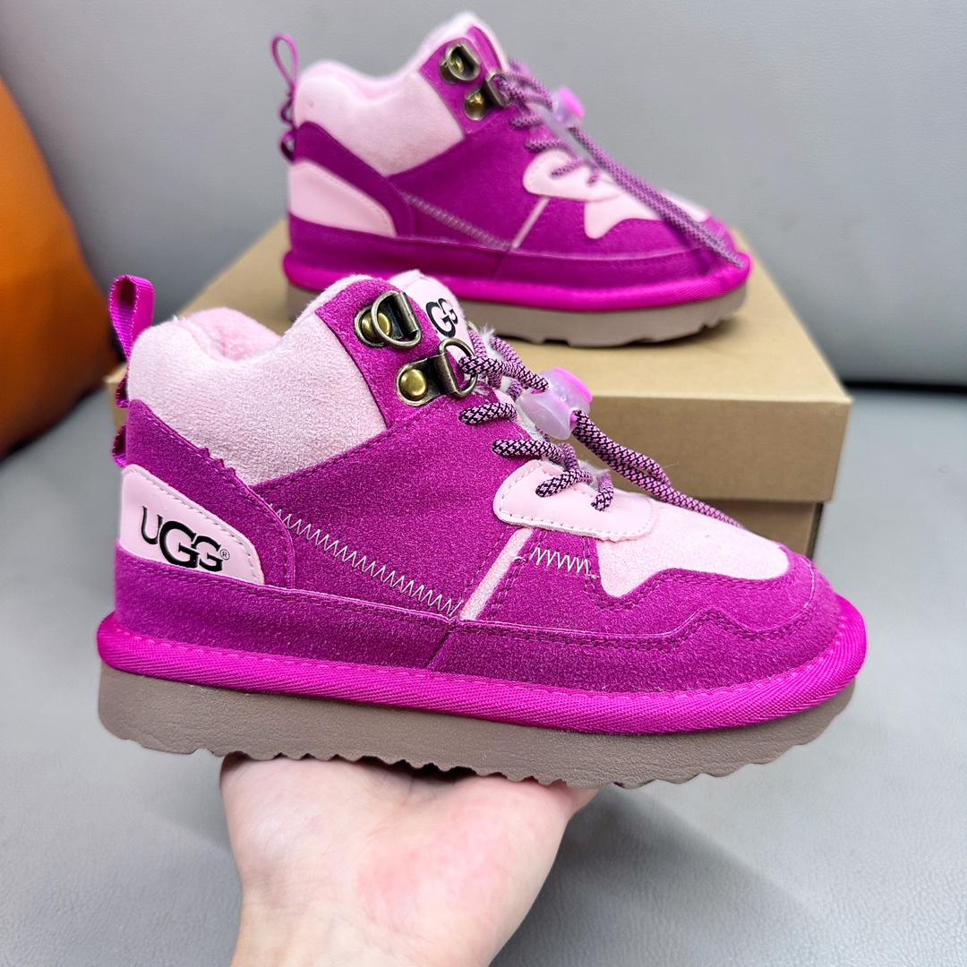 图片[3]-新款现货 油GG海兰德靴 2023秋冬新款儿童经典复古拼色靴扣带款，撞色拼接 个性潮酷 牛津布加绒款 柔软亲肤 舒适透气不捂脚 EVA外底，轻便耐穿 防滑耐磨🤟-选品中心