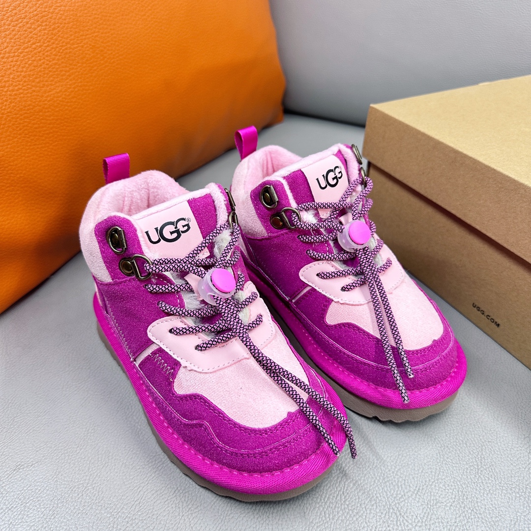 图片[2]-新款现货 油GG海兰德靴 2023秋冬新款儿童经典复古拼色靴扣带款，撞色拼接 个性潮酷 牛津布加绒款 柔软亲肤 舒适透气不捂脚 EVA外底，轻便耐穿 防滑耐磨🤟-选品中心