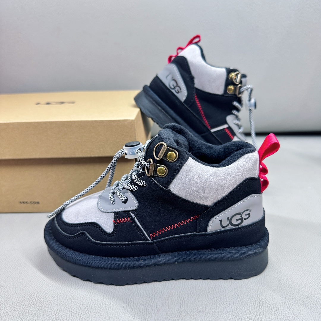 图片[7]-新款现货 油GG海兰德靴 2023秋冬新款儿童经典复古拼色靴扣带款，撞色拼接 个性潮酷 牛津布加绒款 柔软亲肤 舒适透气不捂脚 EVA外底，轻便耐穿 防滑耐磨🤟-选品中心