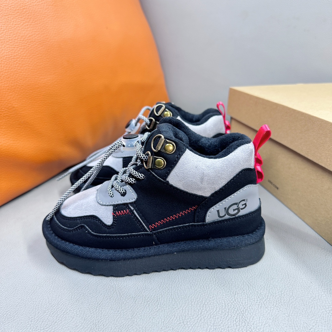 新款现货 油GG海兰德靴 2023秋冬新款儿童经典复古拼色靴扣带款，撞色拼接 个性潮酷 牛津布加绒款 柔软亲肤 舒适透气不捂脚 EVA外底，轻便耐穿 防滑耐磨🤟-选品中心