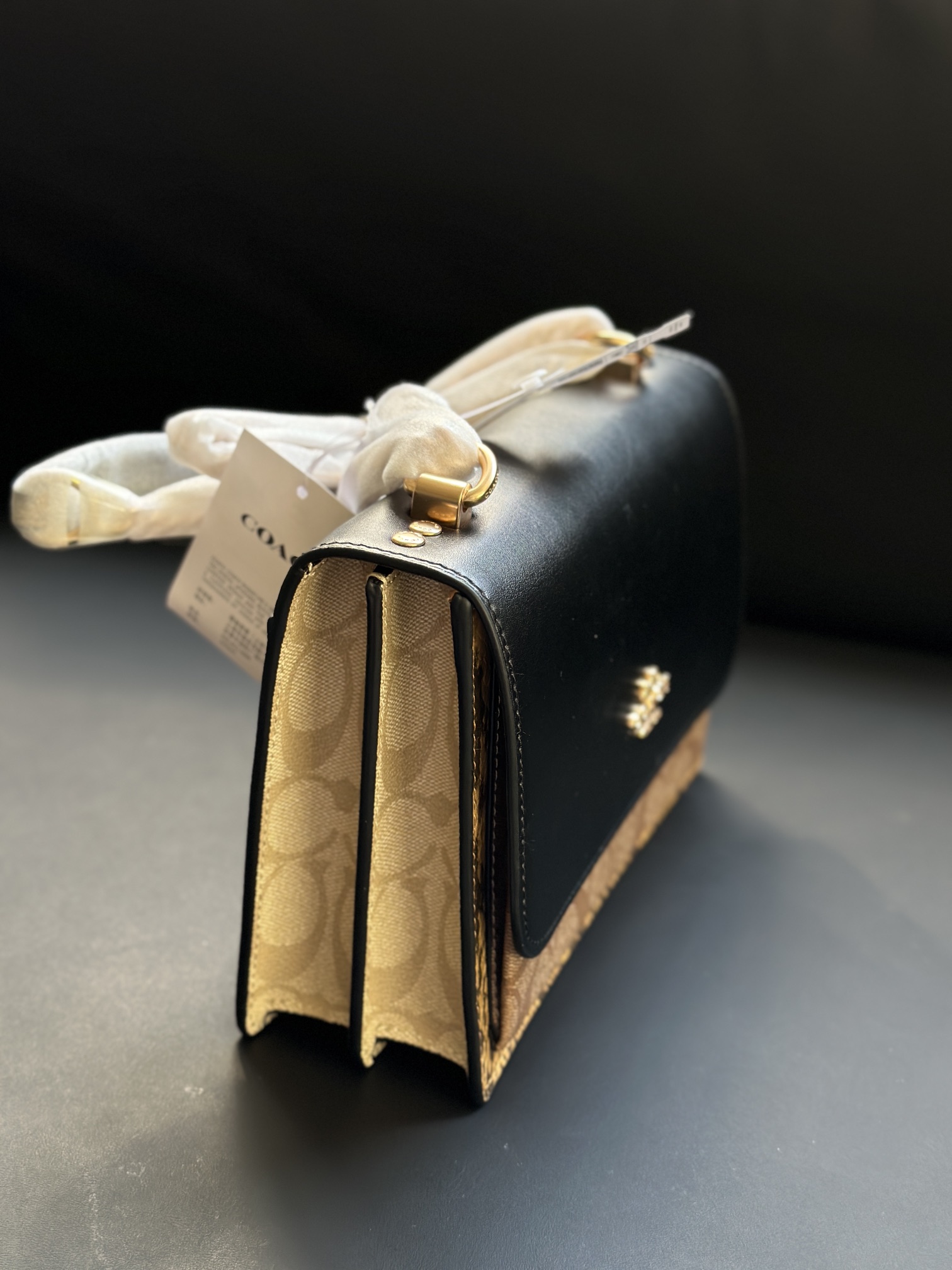 ブランド名 黑棕色配蛇纹 トートバッグ