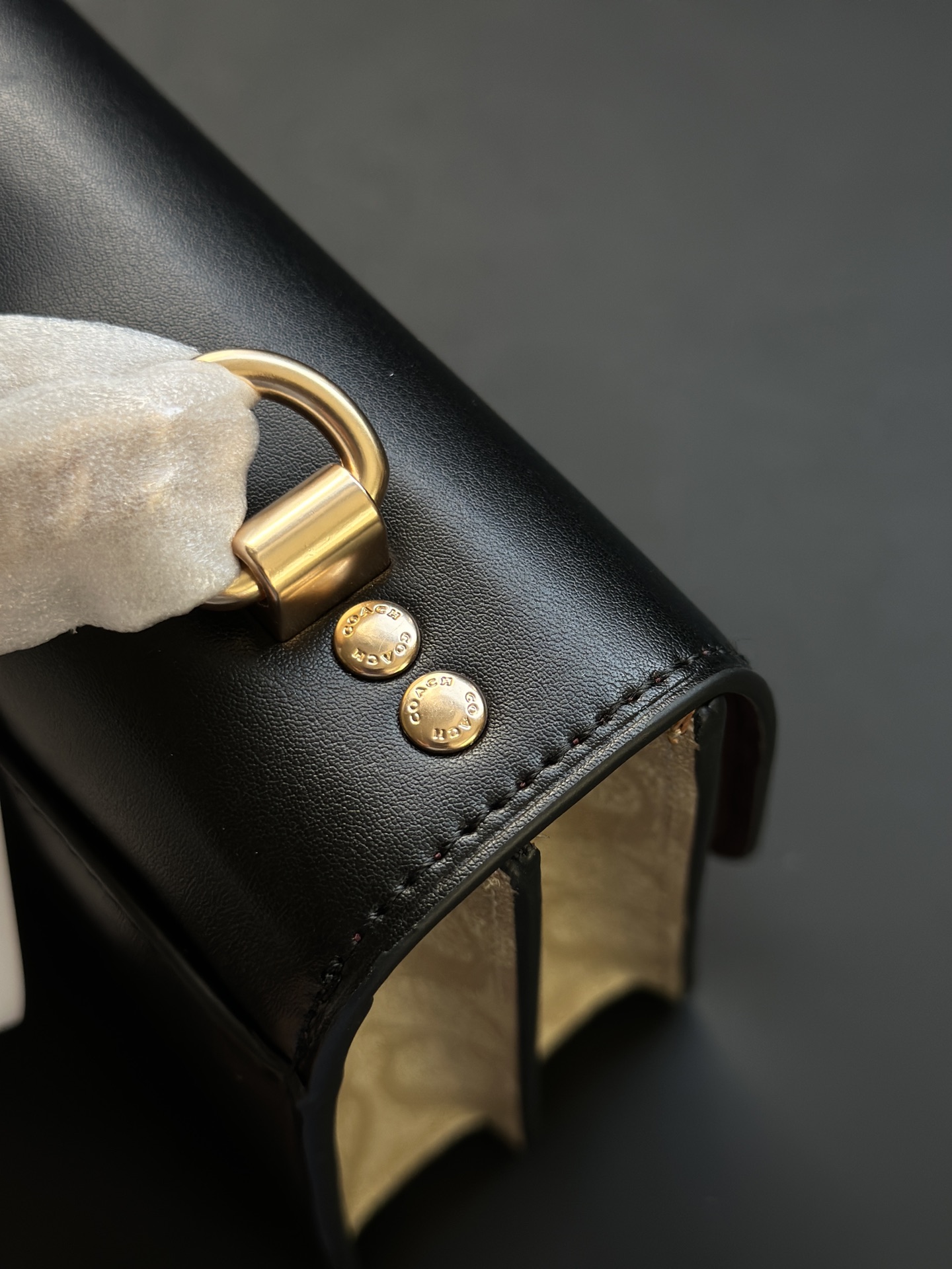 ブランド名 黑棕色配蛇纹 トートバッグ