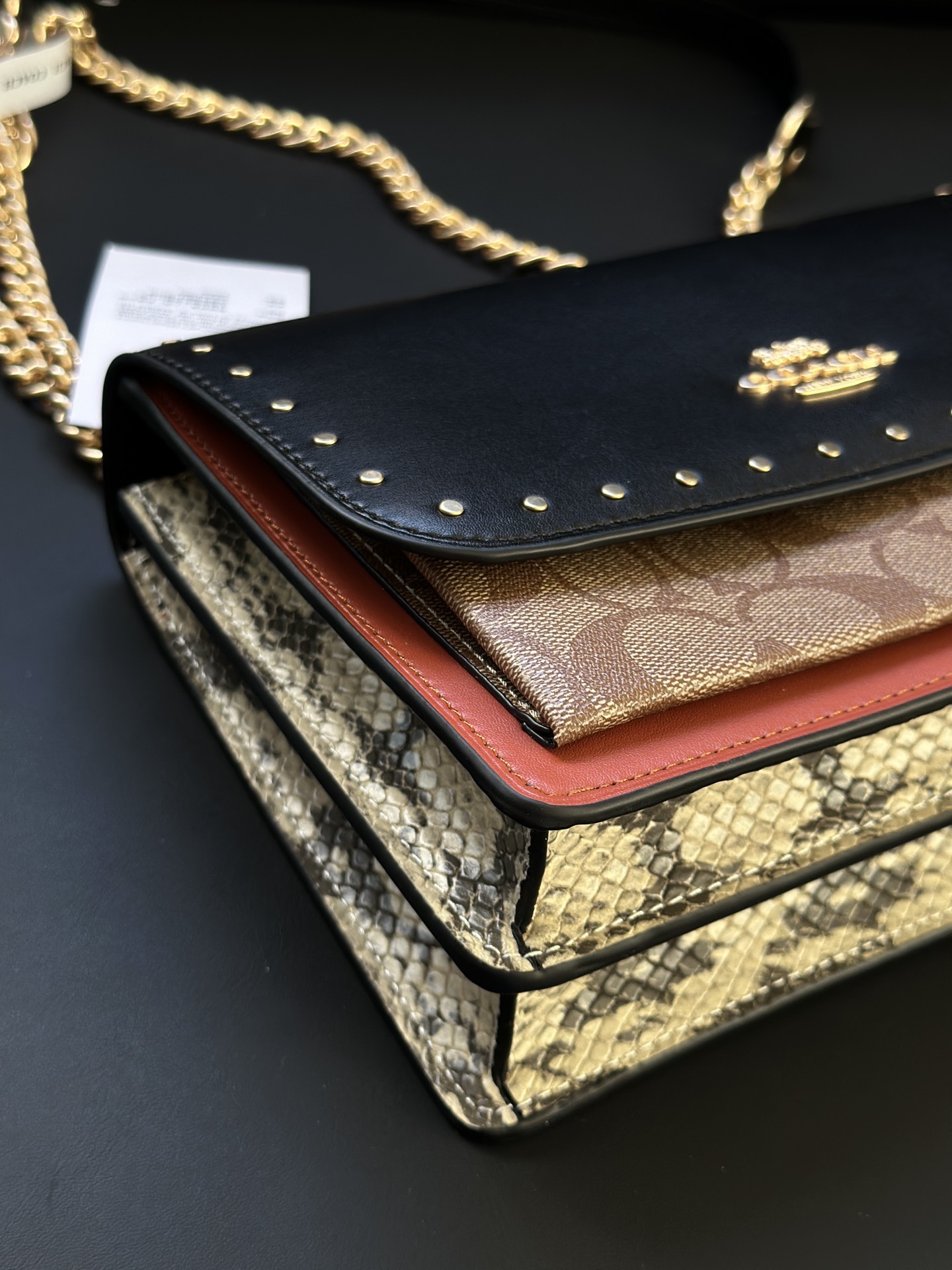 高品質カジュアルバッグ カーキ×レッドブラウン