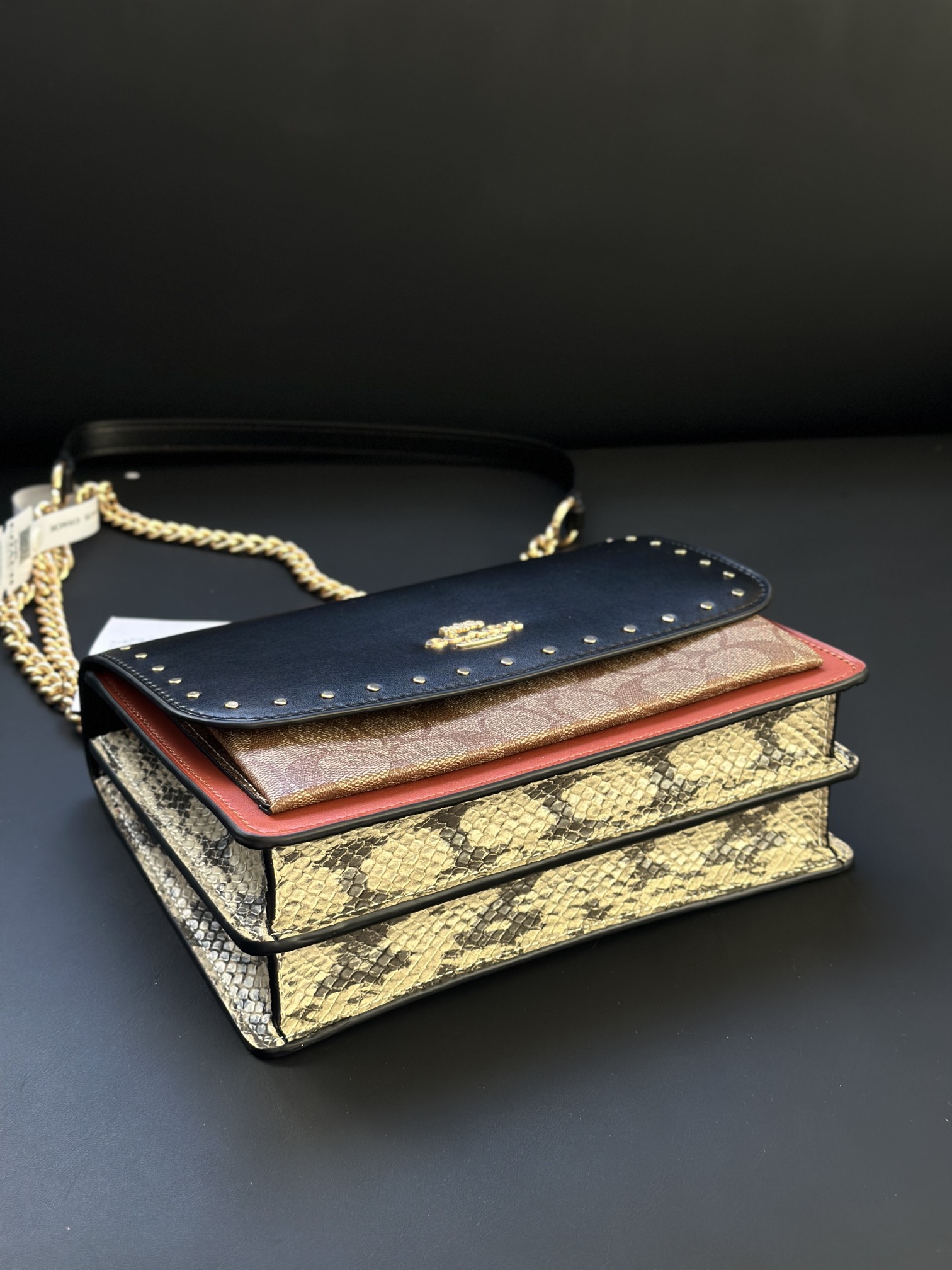 高品質カジュアルバッグ カーキ×レッドブラウン