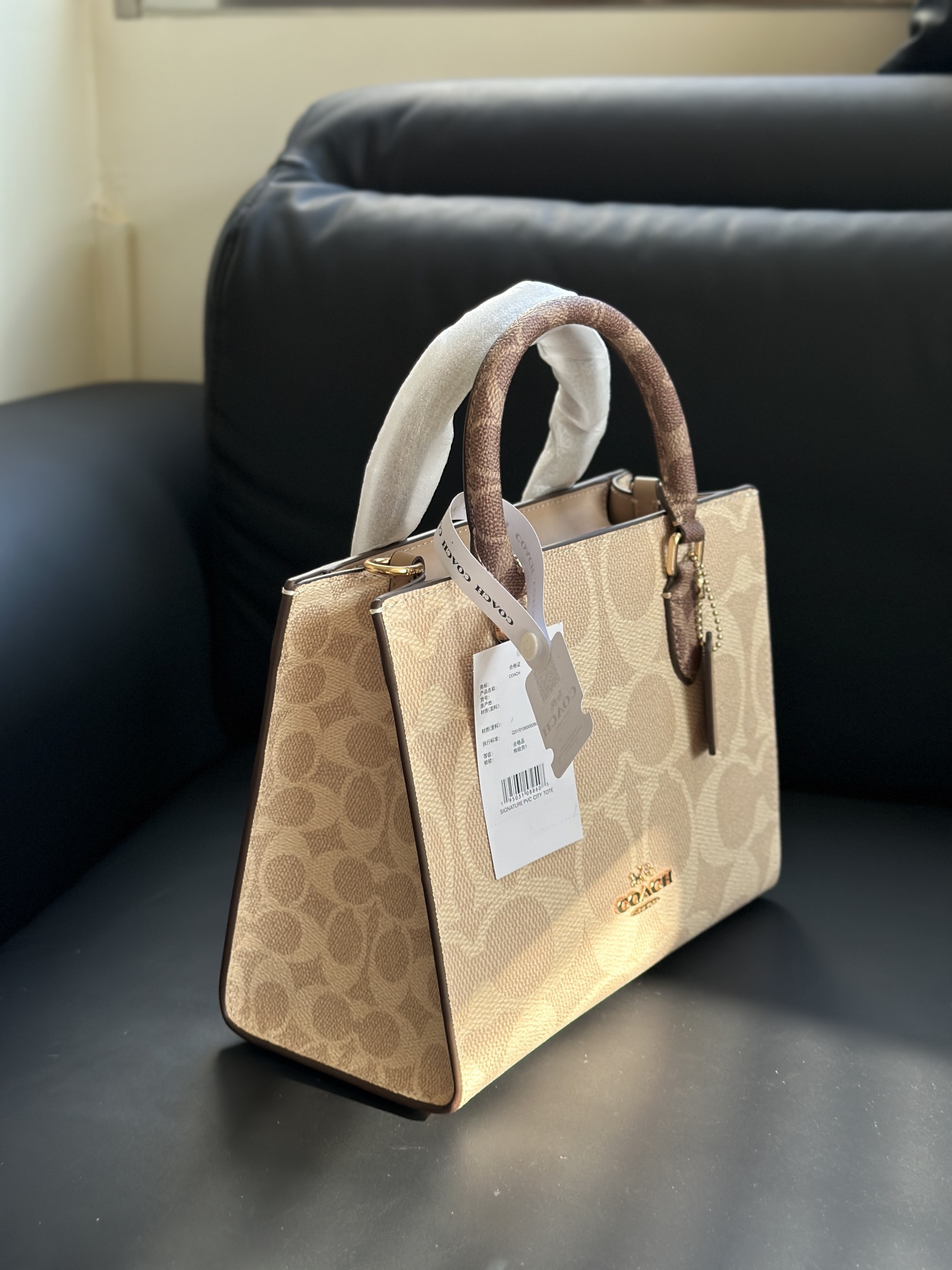 COACH Maggie ミニトートバッグ - 奶茶色とカジュアルなデザイン