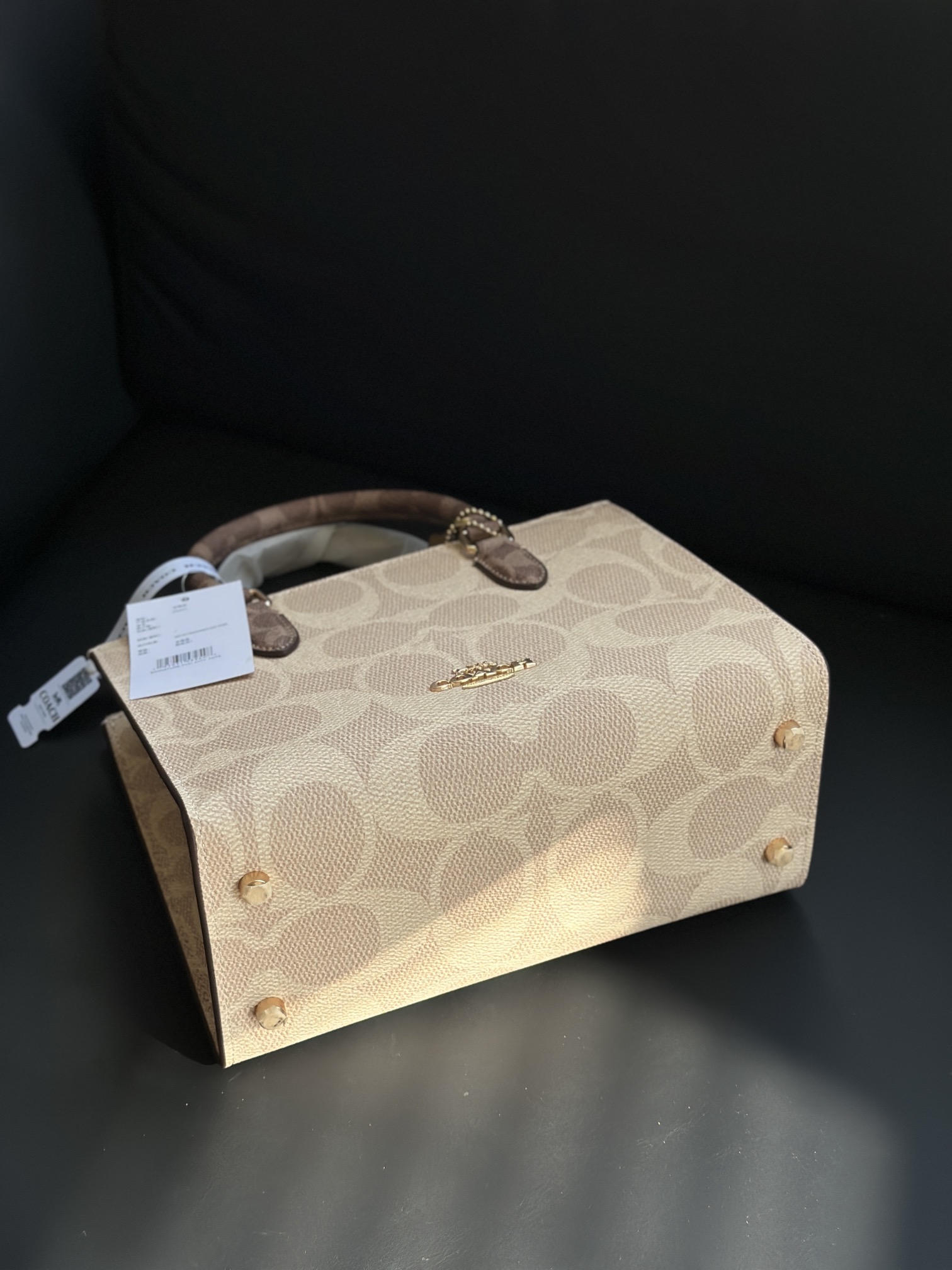 COACH Maggie ミニトートバッグ - 奶茶色とカジュアルなデザイン