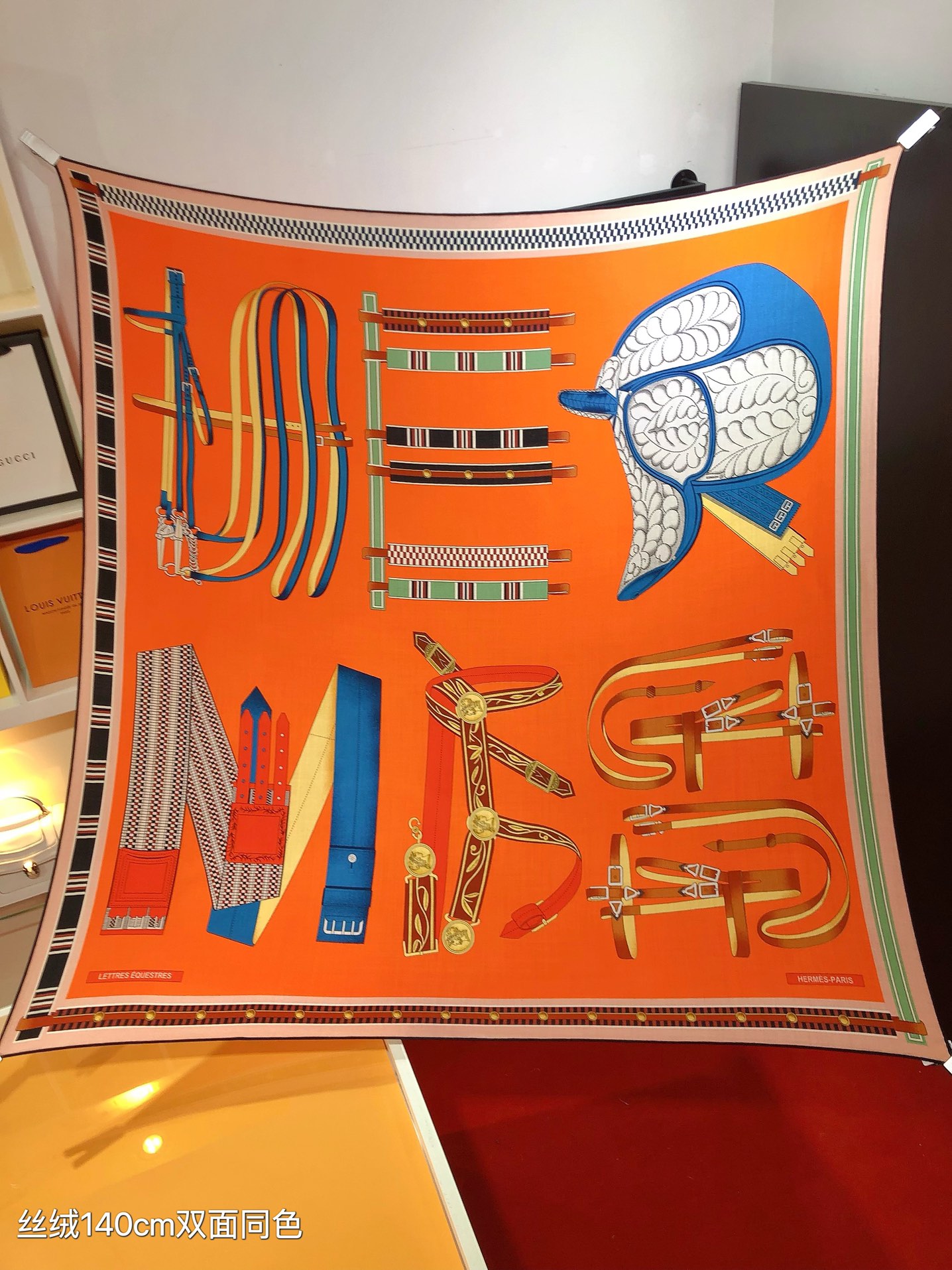 Hermes Scarf Cashmere Silk Velvet