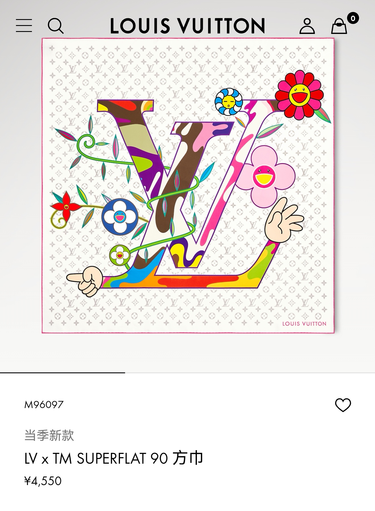 🌼SLV2506
18姆米双面  90x90cm斜纹真丝
LV《LV x TM Monogram SuP