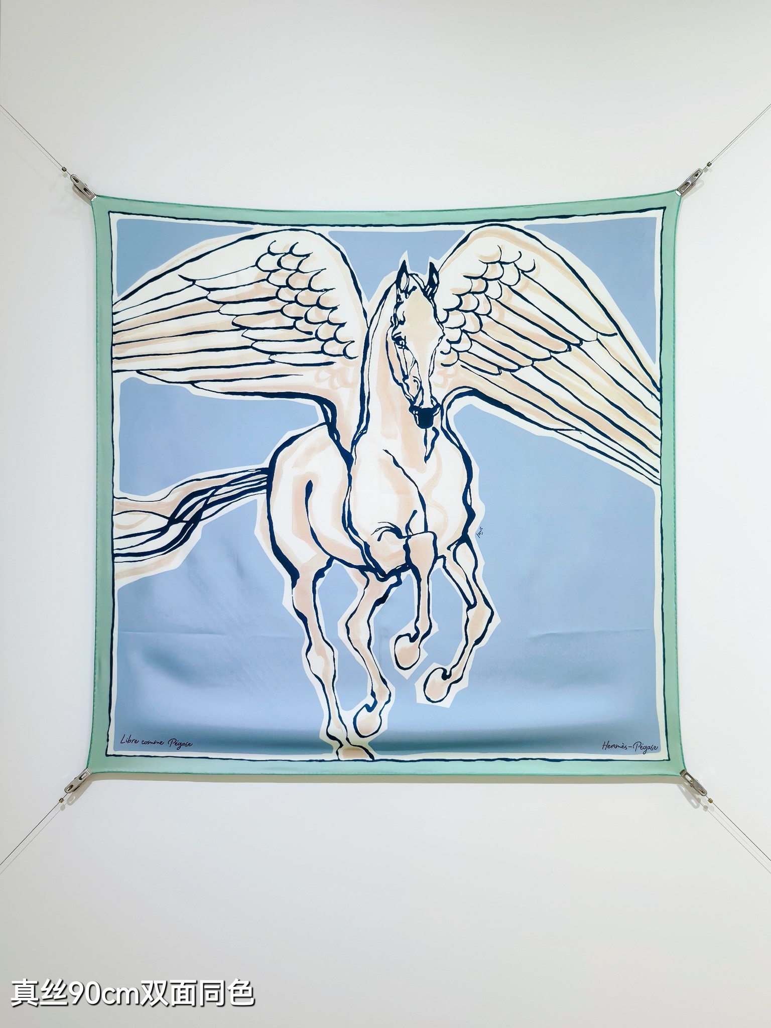 🌼SHMS2525
18姆米双面  90x90cm斜纹真丝
爱马仕《自由飞马》