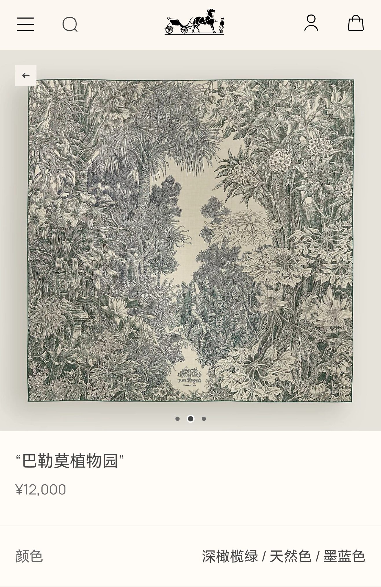 🌼SHMS2526
18姆米双面  90x90cm斜纹真丝
爱马仕《巴勒莫植物园》